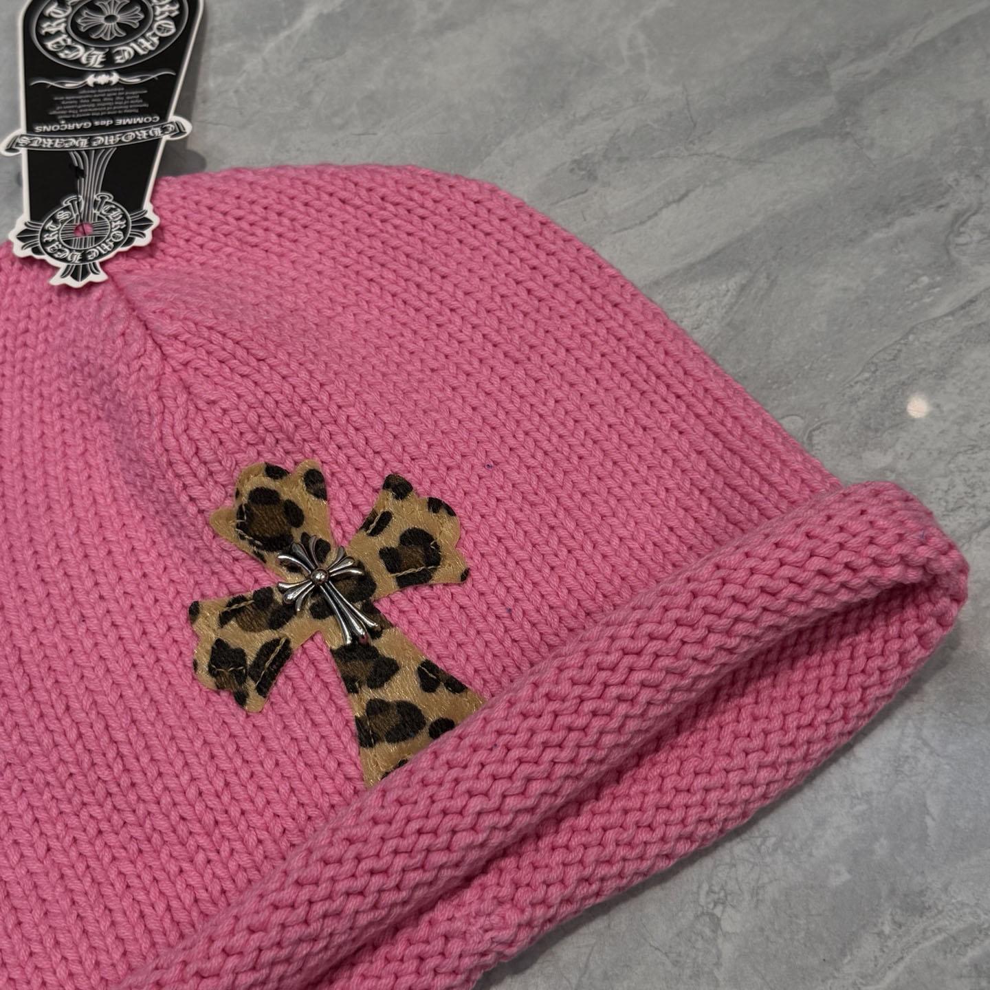 Chrome Heart Cross Patch Knit Beanie - DesignerGu