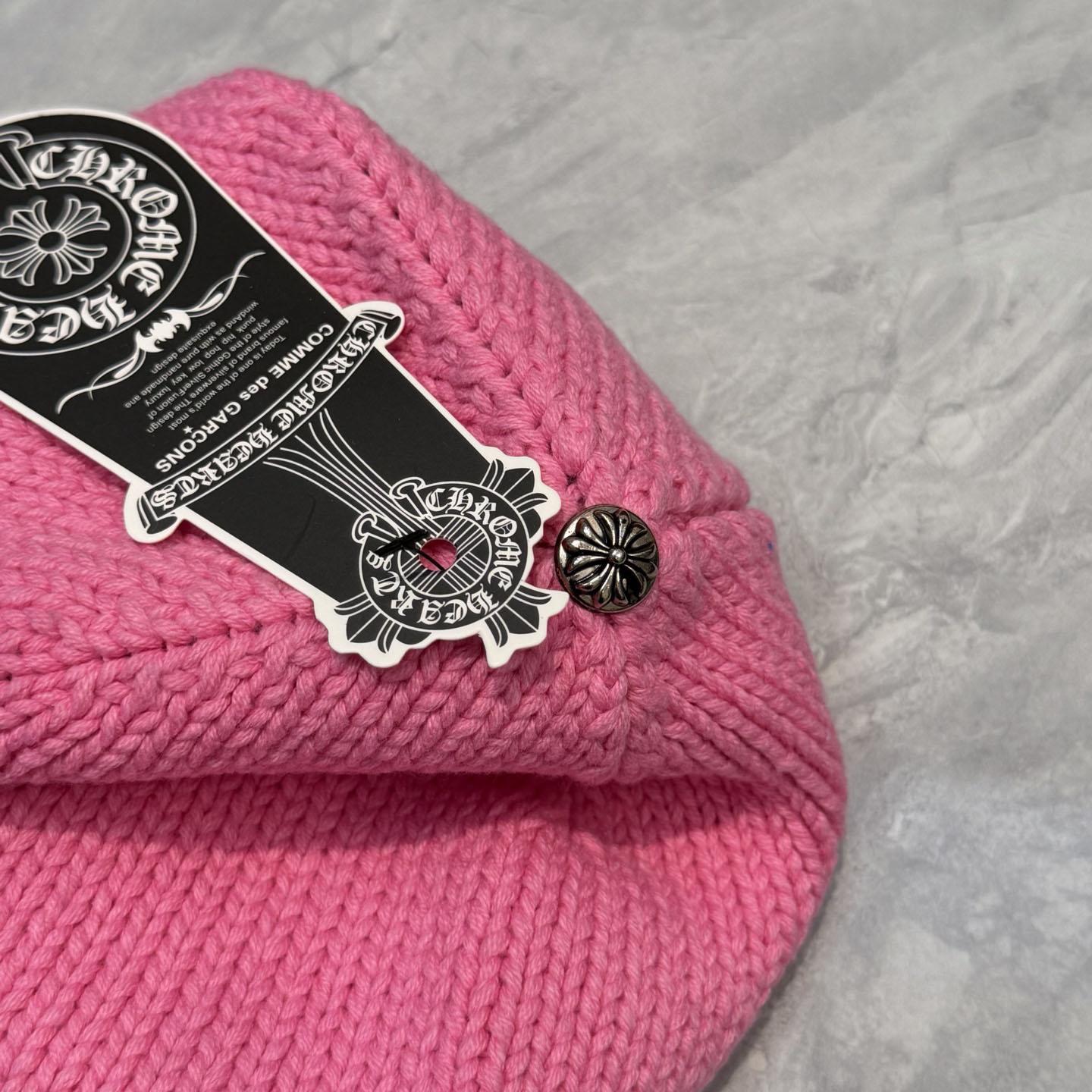 Chrome Heart Cross Patch Knit Beanie - DesignerGu