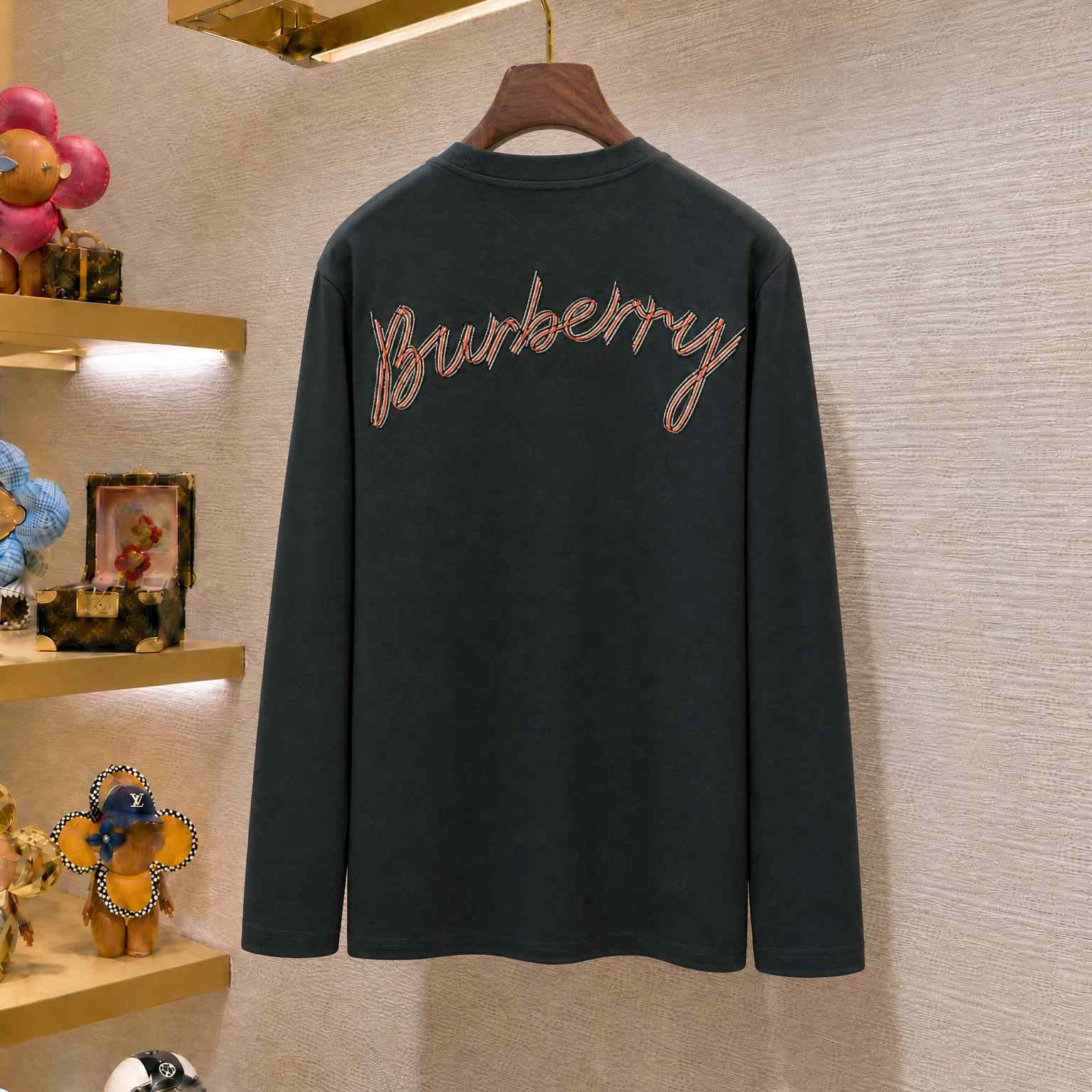 Burberry Long-sleeve Logo Cotton T-shirt - DesignerGu