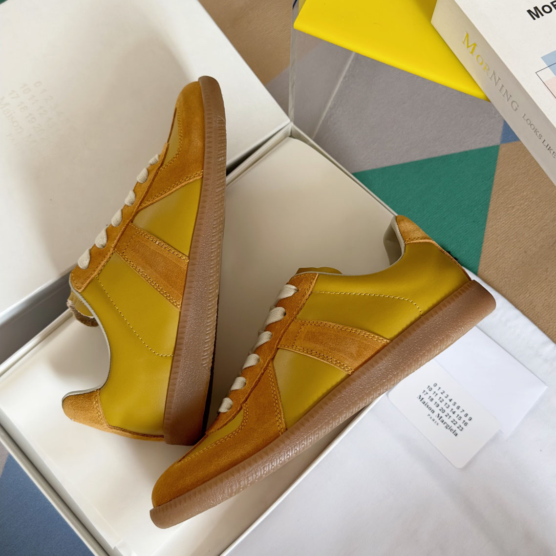 Maison Margiela Yellow Replica Nappa Sneakers - DesignerGu