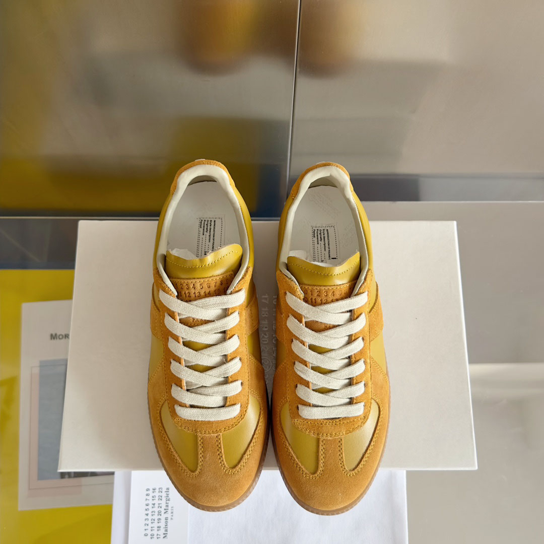 Maison Margiela Yellow Replica Nappa Sneakers - DesignerGu