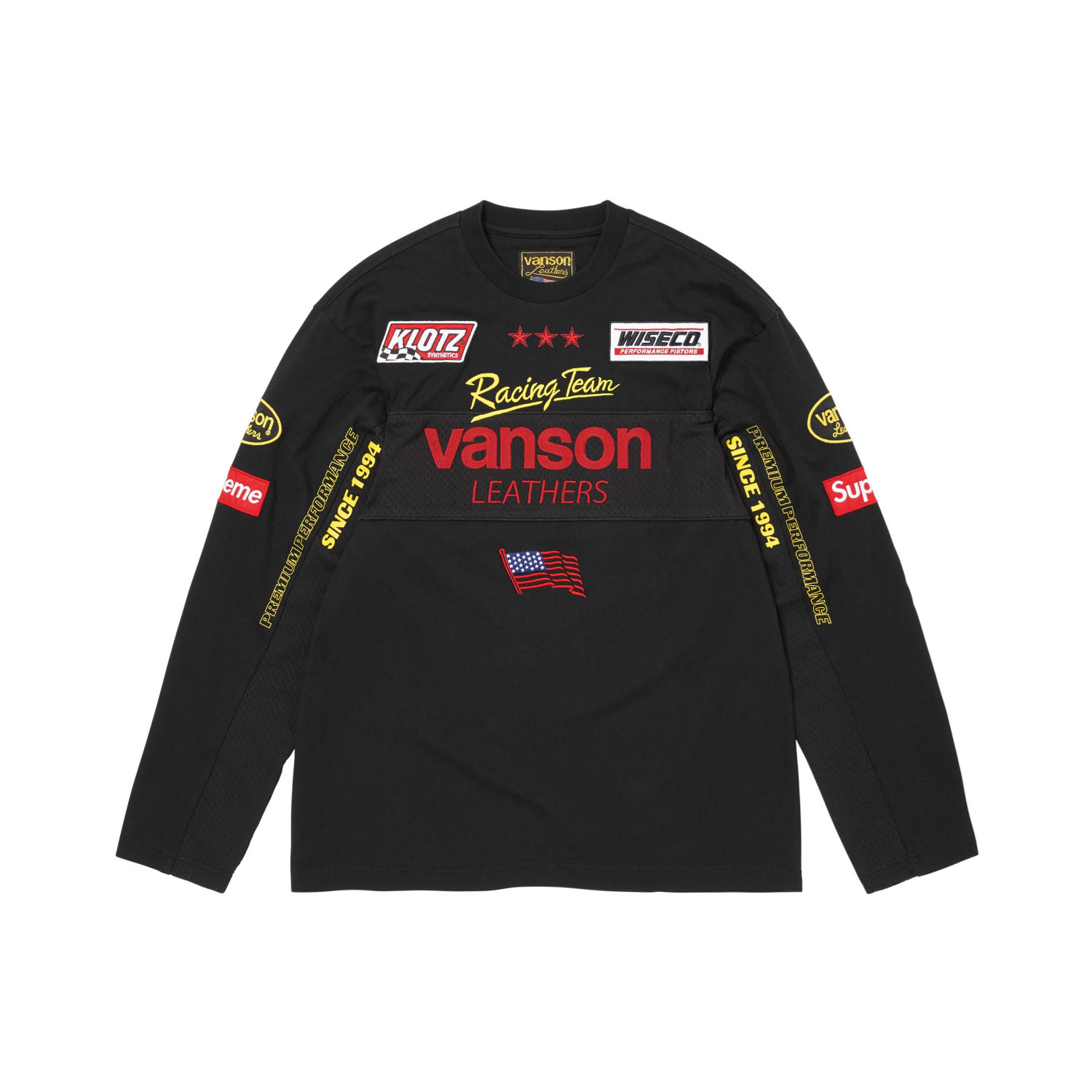 Supreme x Vanson Leathers Long-Sleeve Top 'Black' - DesignerGu