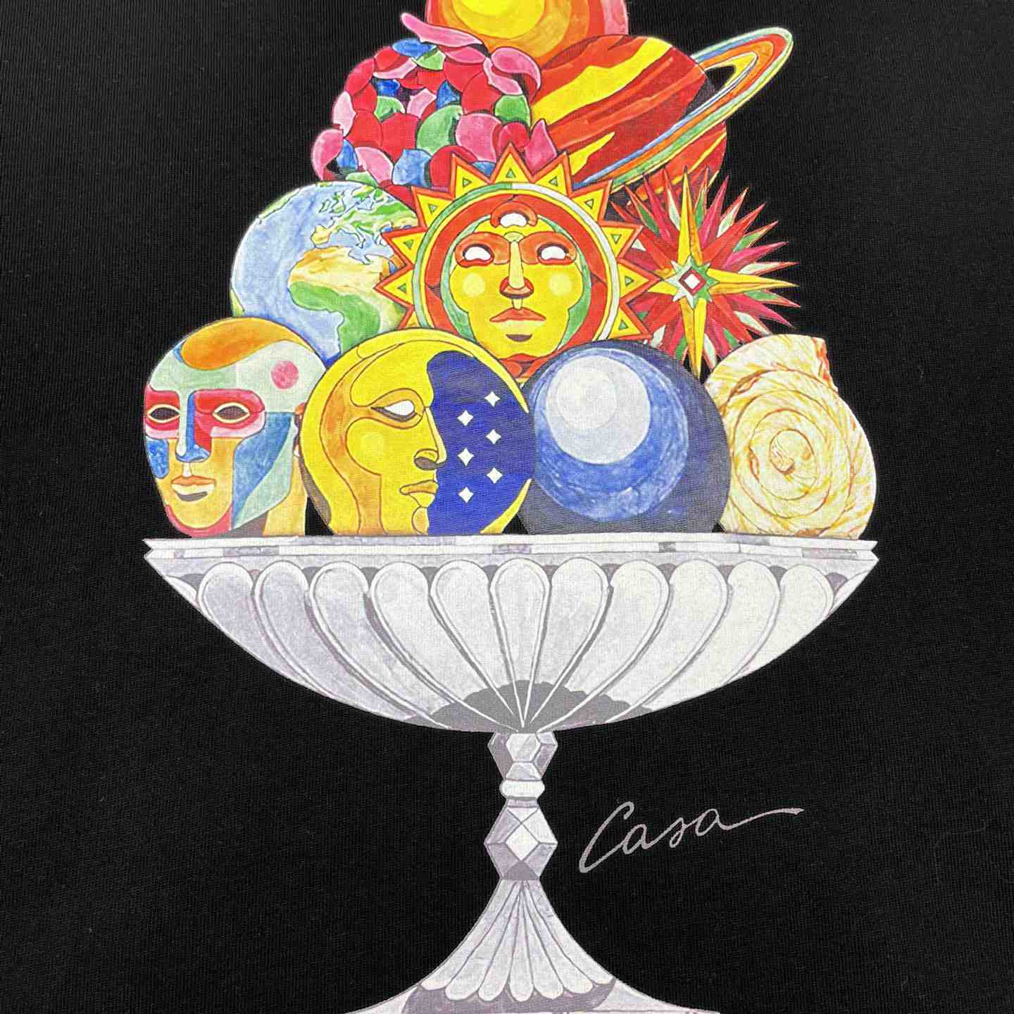 Casablanca Celestial Pyramid T-Shirt 'Black' CA5009 - DesignerGu