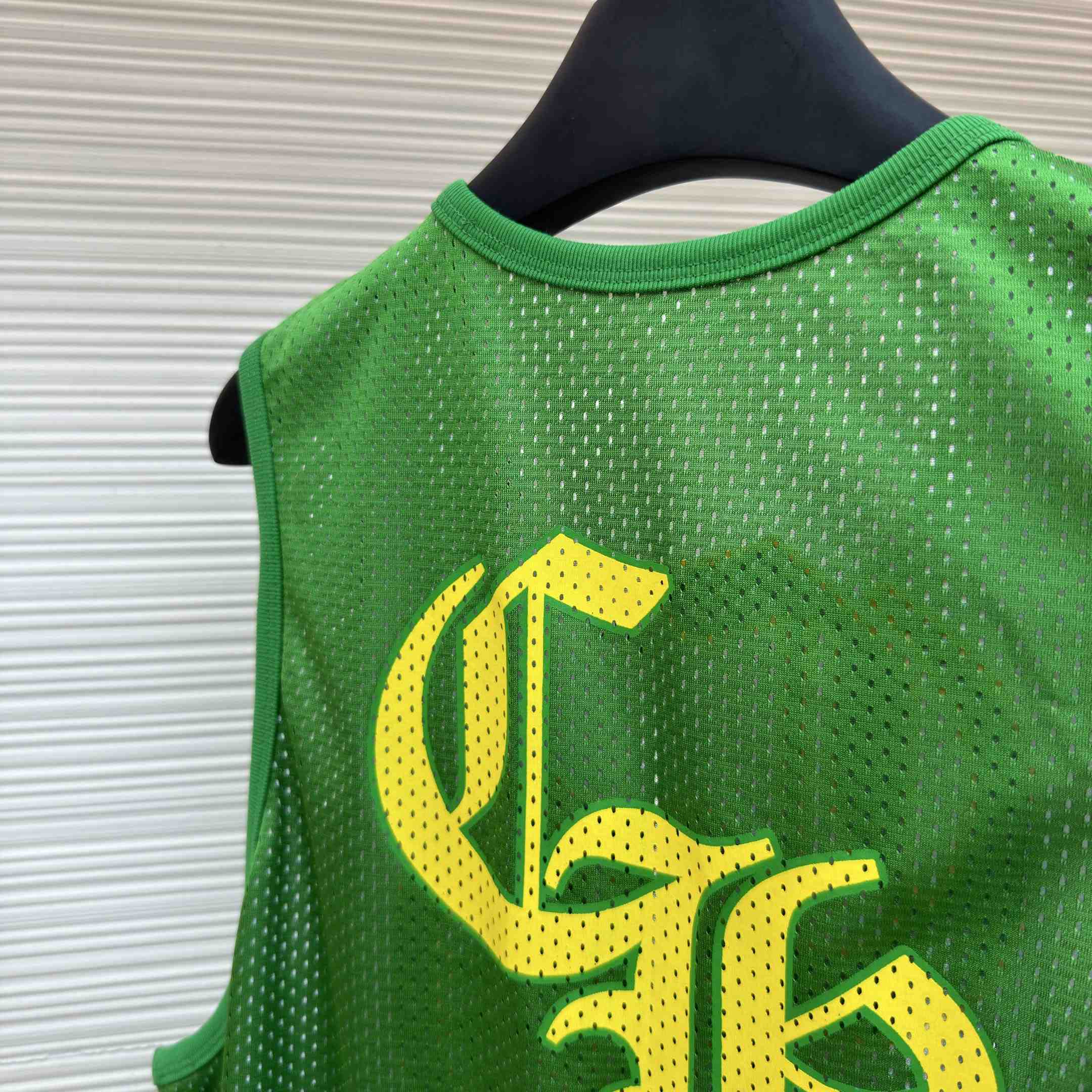 Chrome Hearts Mesh Reversible Basketball Jersey 'Green/White' - DesignerGu
