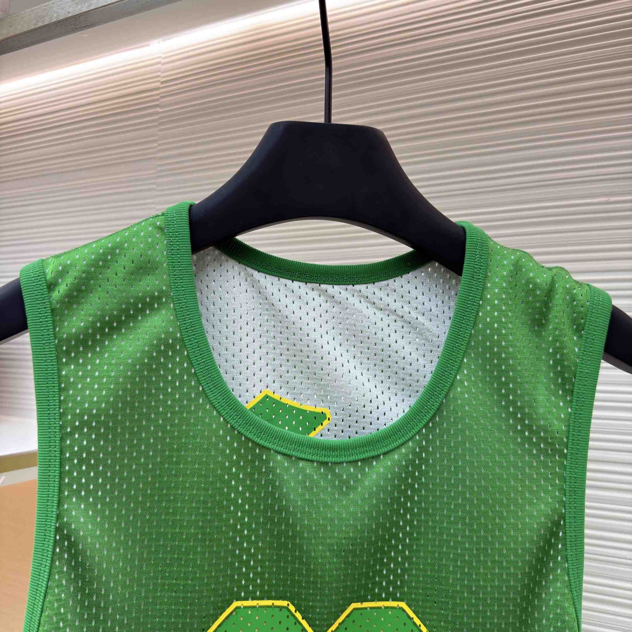 Chrome Hearts Mesh Reversible Basketball Jersey 'Green/White' - DesignerGu