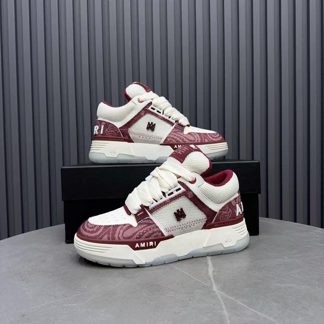 Amiri MA-1 'Bandana Denim - Burgundy' - DesignerGu
