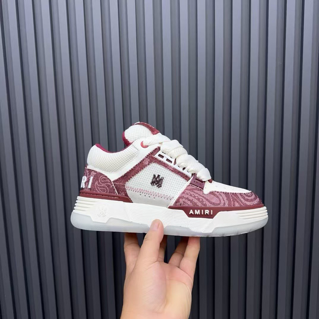 Amiri MA-1 'Bandana Denim - Burgundy' - DesignerGu