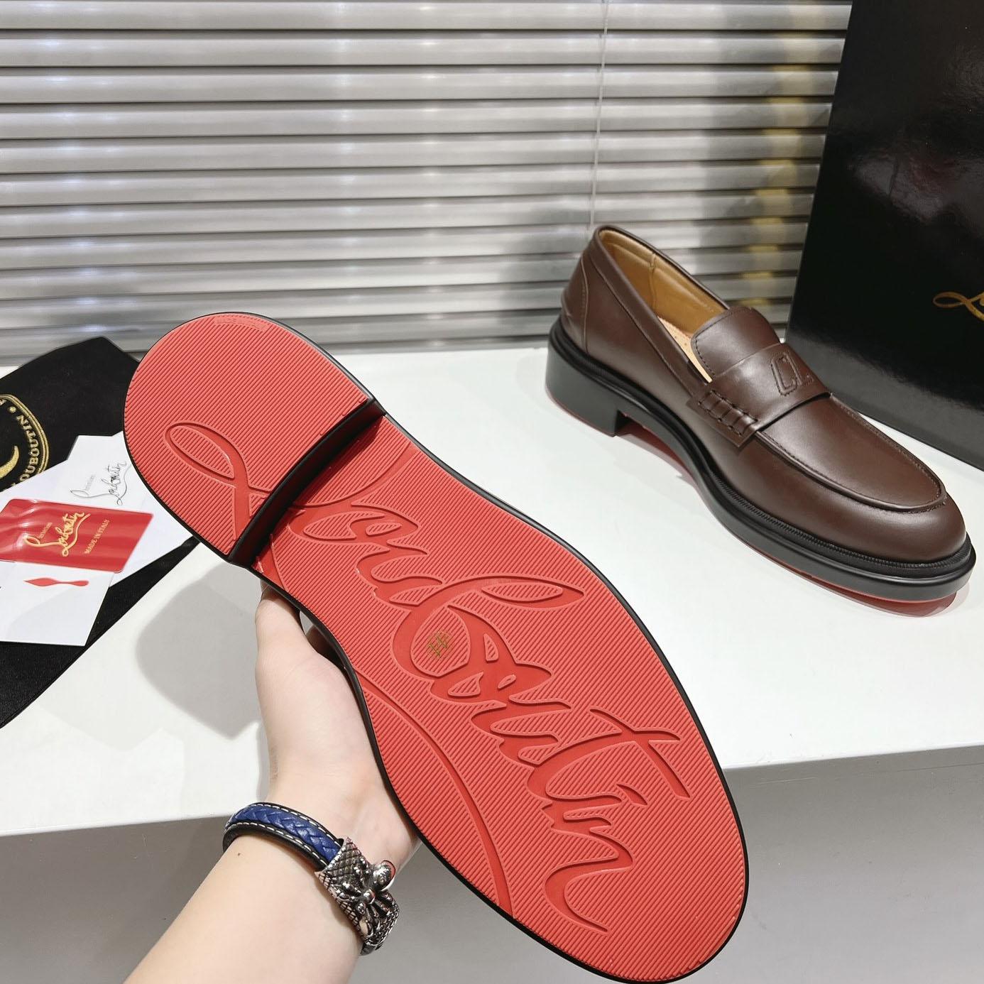 Christian Louboutin Urbino Moc Leather Penny Loafers  - DesignerGu