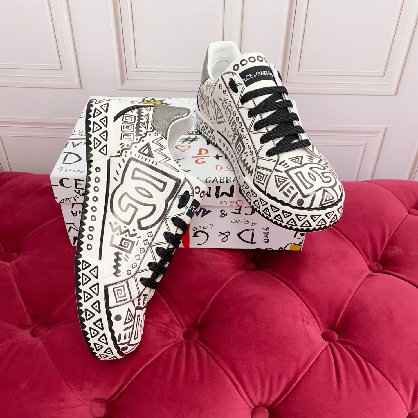 Dolce & Gabbana Portofino Calfskin Sneakers - DesignerGu
