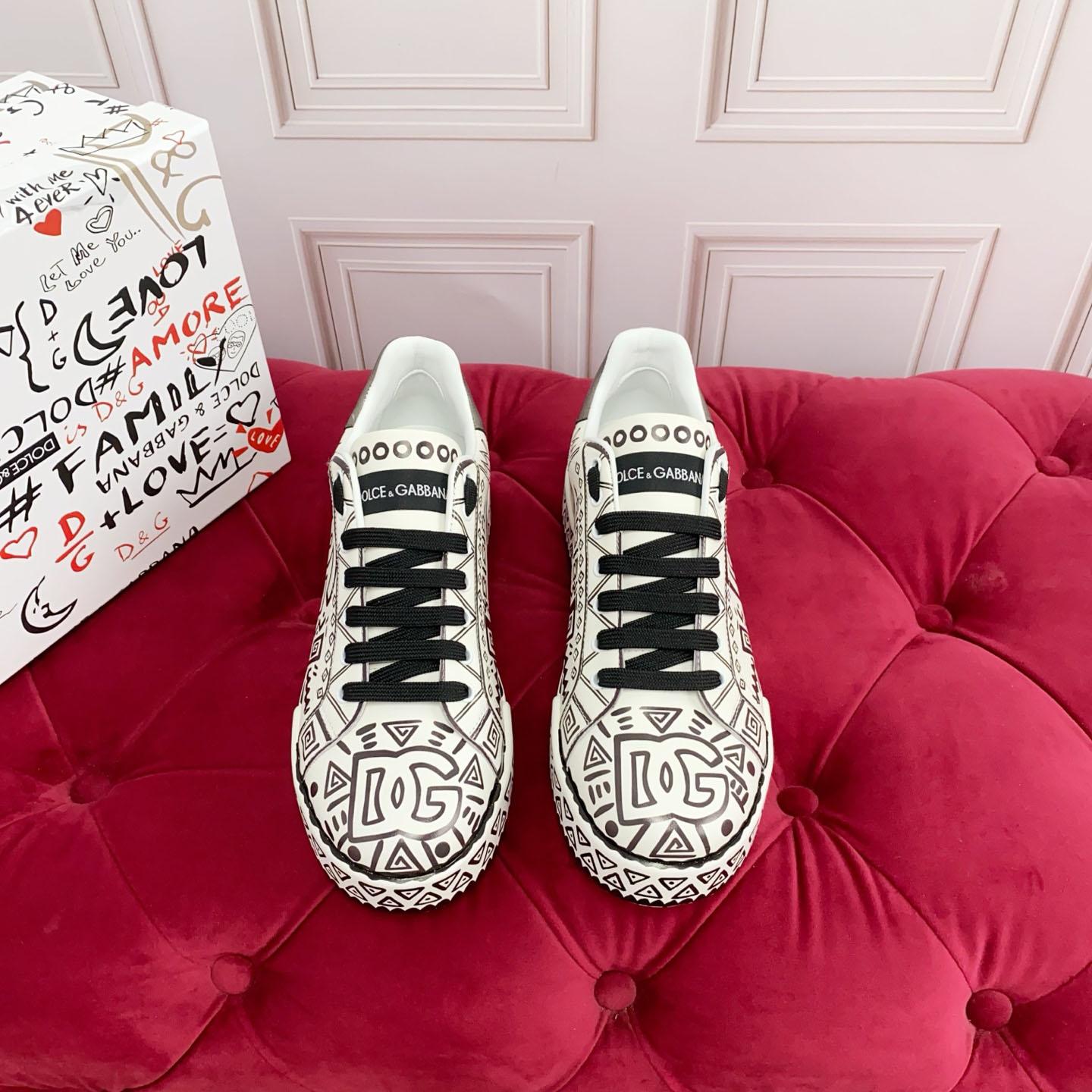 Dolce & Gabbana Portofino Calfskin Sneakers - DesignerGu