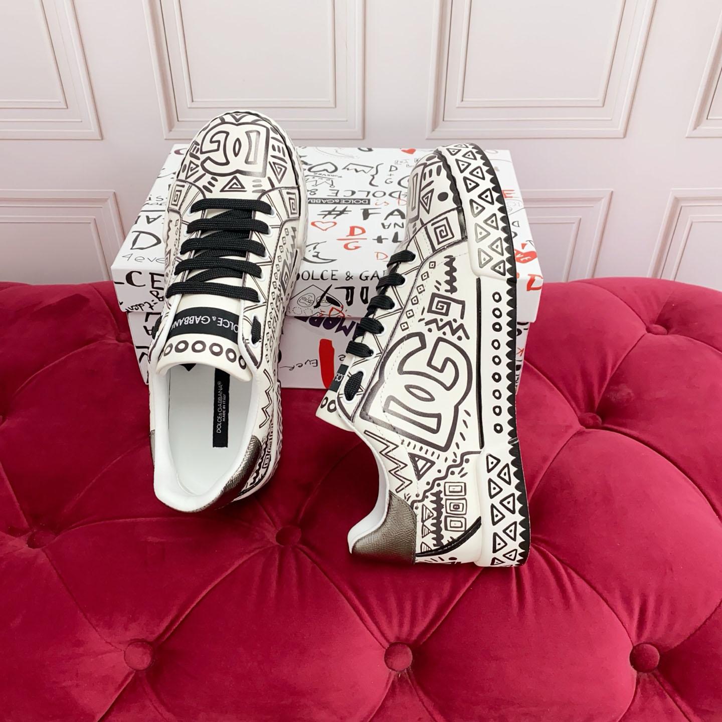 Dolce & Gabbana Portofino Calfskin Sneakers - DesignerGu