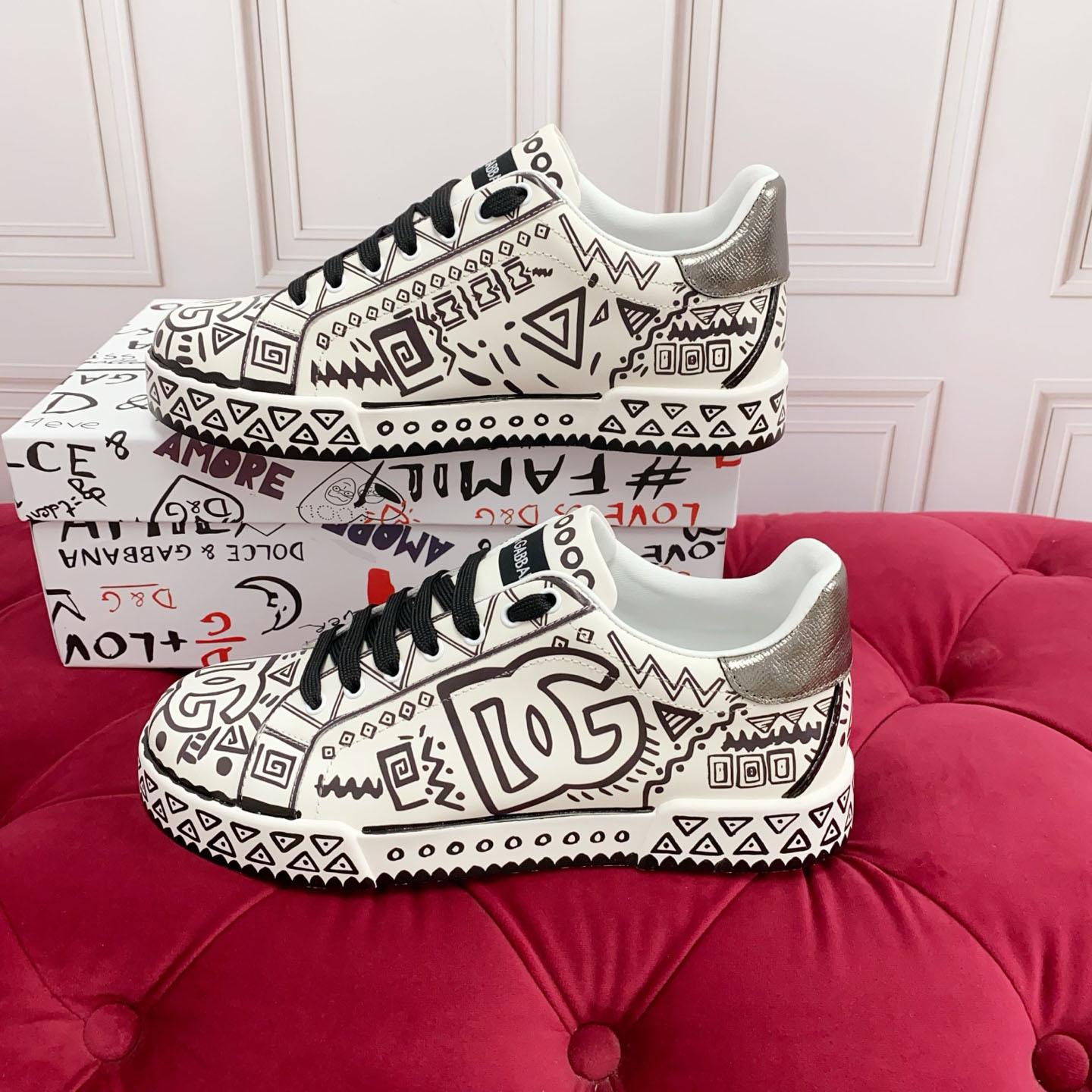 Dolce & Gabbana Portofino Calfskin Sneakers - DesignerGu