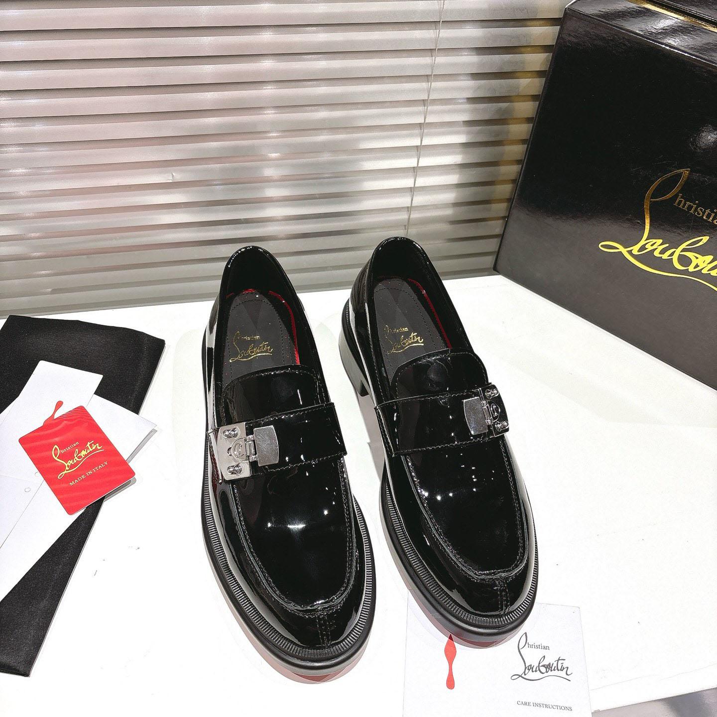 Christian Louboutin Urban Moc Lug  Leather  Loafers - DesignerGu