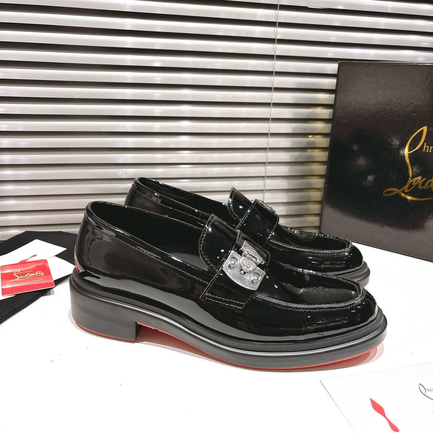 Christian Louboutin Urban Moc Lug  Leather  Loafers - DesignerGu