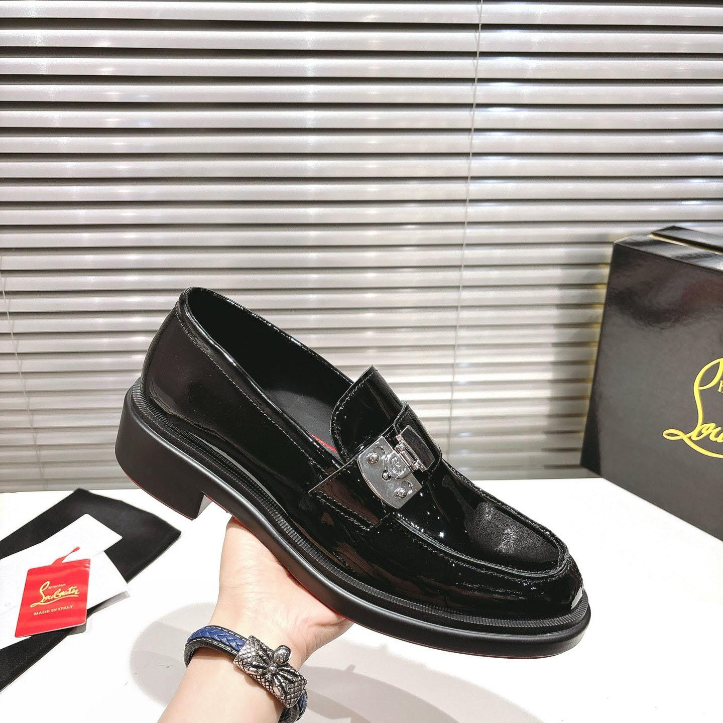 Christian Louboutin Urban Moc Lug  Leather  Loafers - DesignerGu