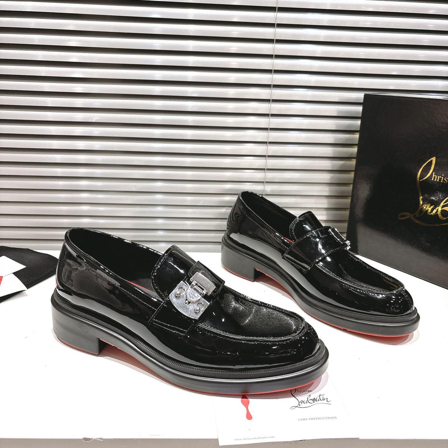 Christian Louboutin Urban Moc Lug  Leather  Loafers - DesignerGu