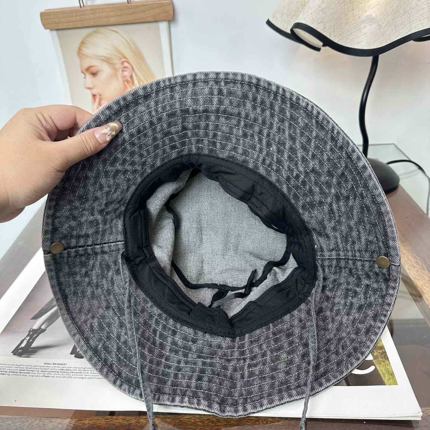 Chrome Heart Denim Bucket Hat - DesignerGu