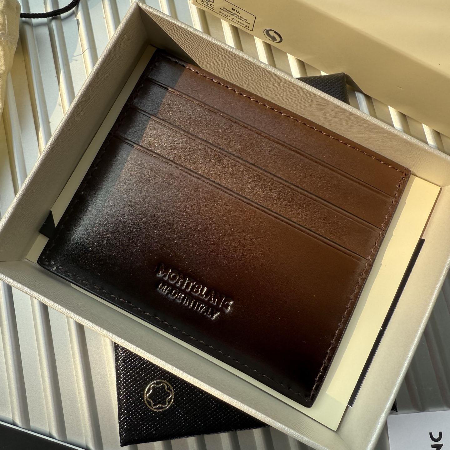 Montblanc Card Holder 6cc in Meisterstück Sfumato Leather - DesignerGu