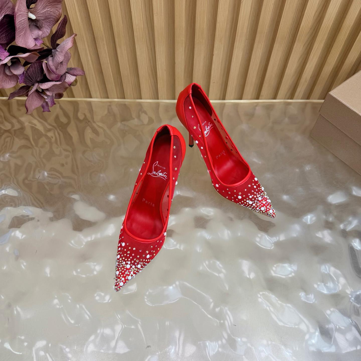 Christian Louboutin Miss Z Degrastrass Leather Pumps 100 - DesignerGu