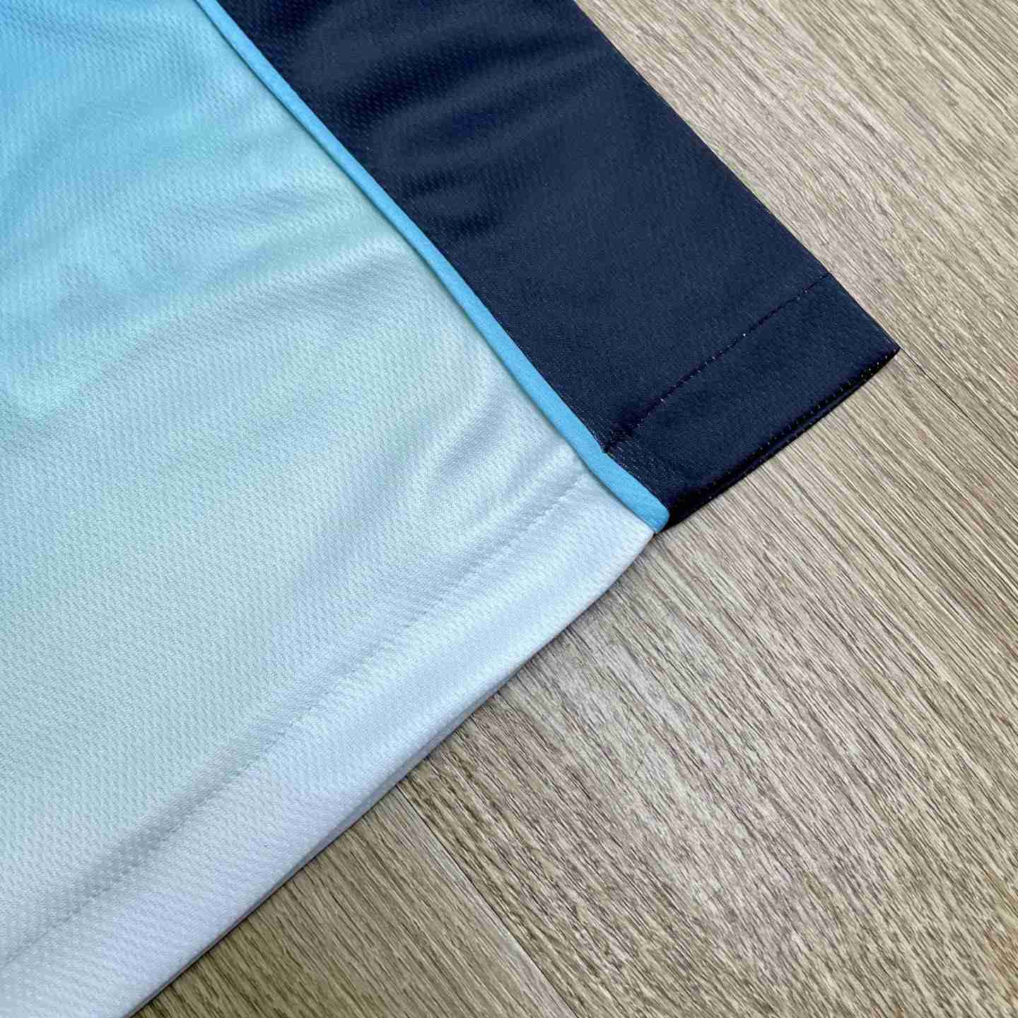 Casablanca Blue & Green Gradient Short Sleeve Football Shirt C1158 - DesignerGu