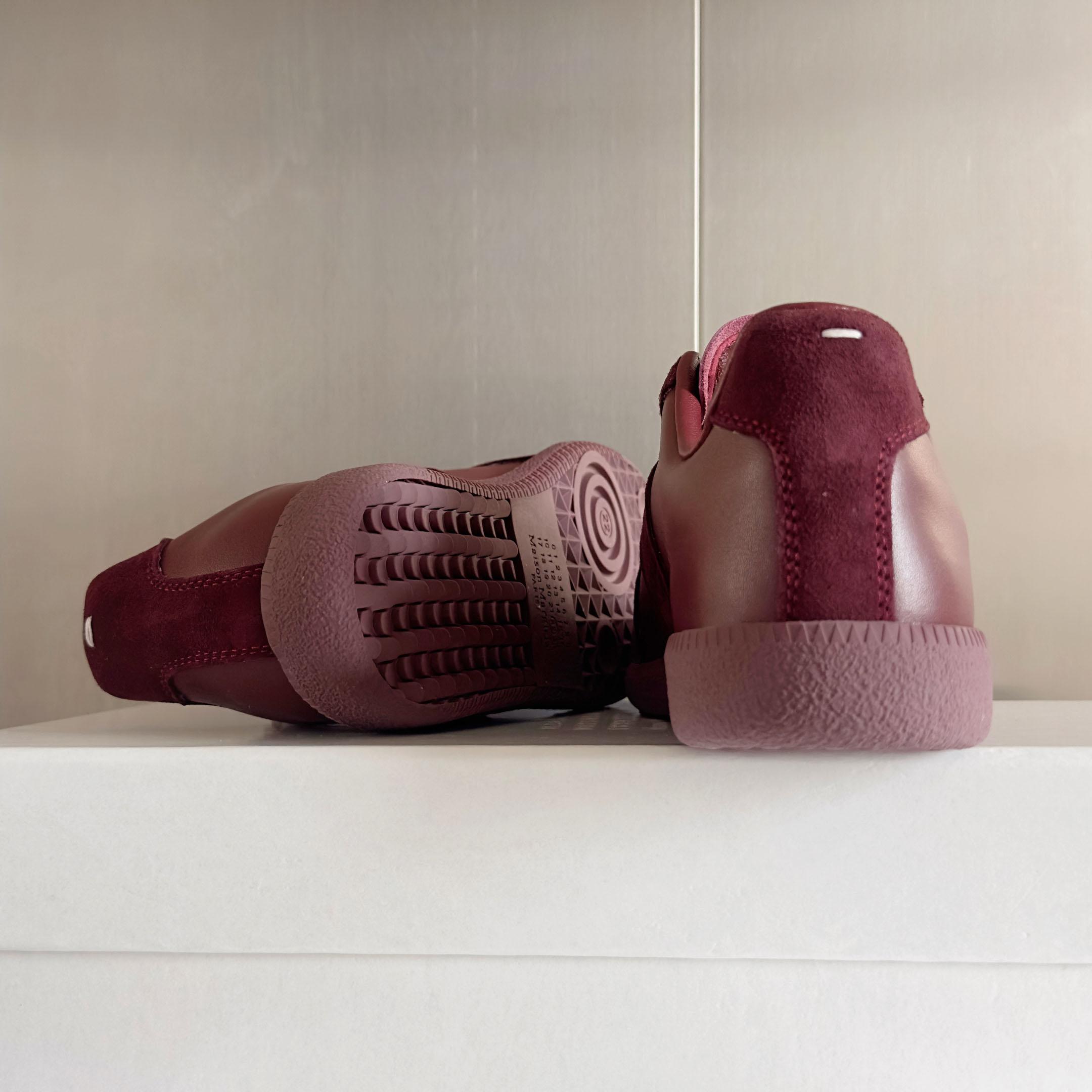 Maison Margiela Replica Leather And Suede Sneakers - DesignerGu