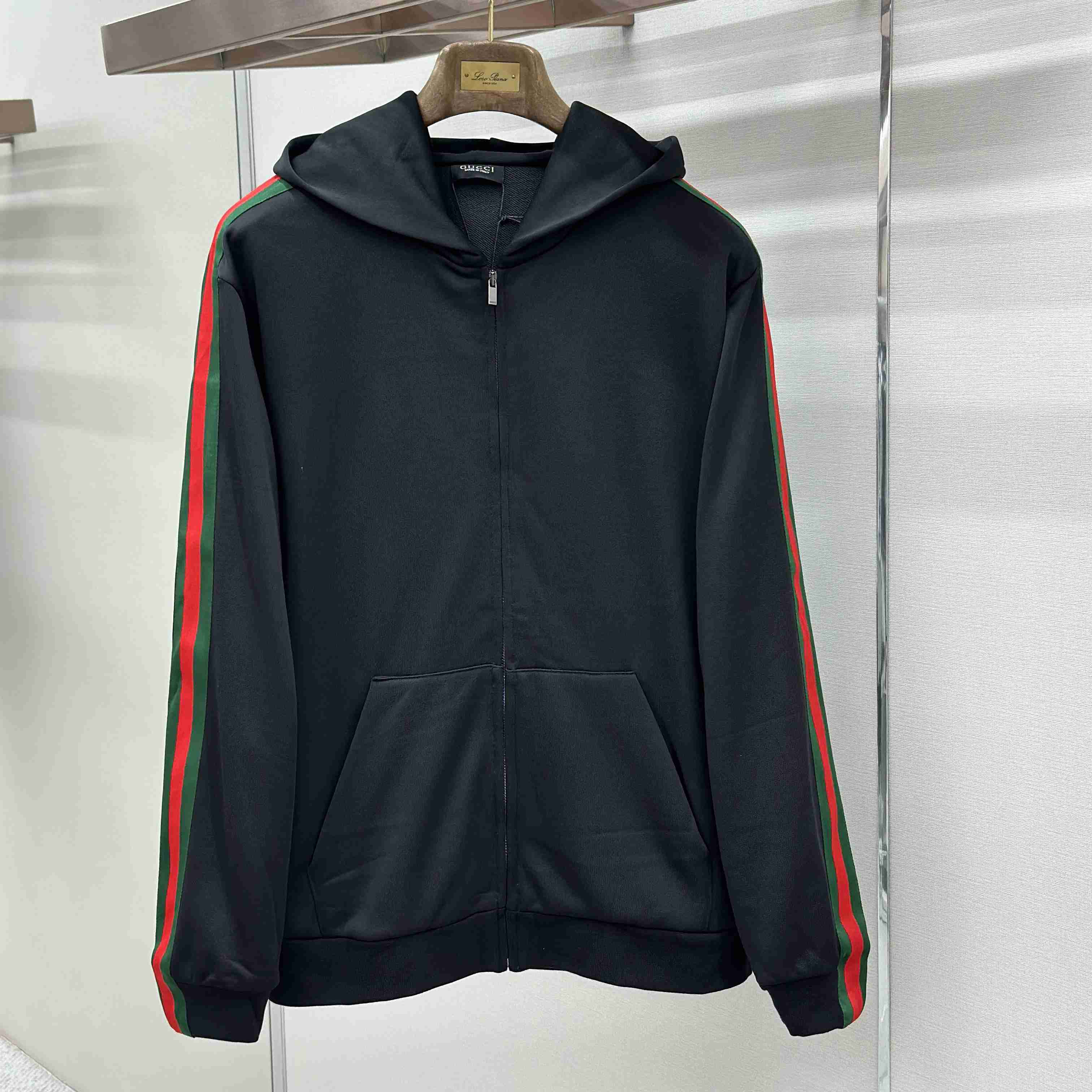 Gucci Silk Cotton Jersey Zip Jacket With Web - DesignerGu