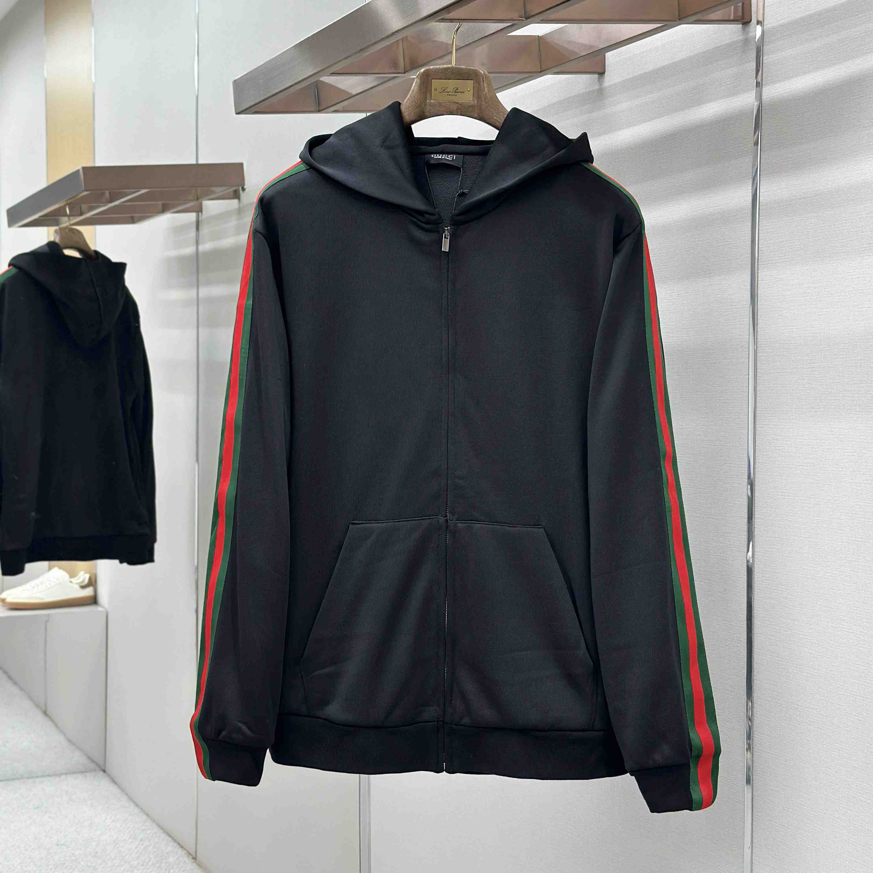 Gucci Silk Cotton Jersey Zip Jacket With Web - DesignerGu