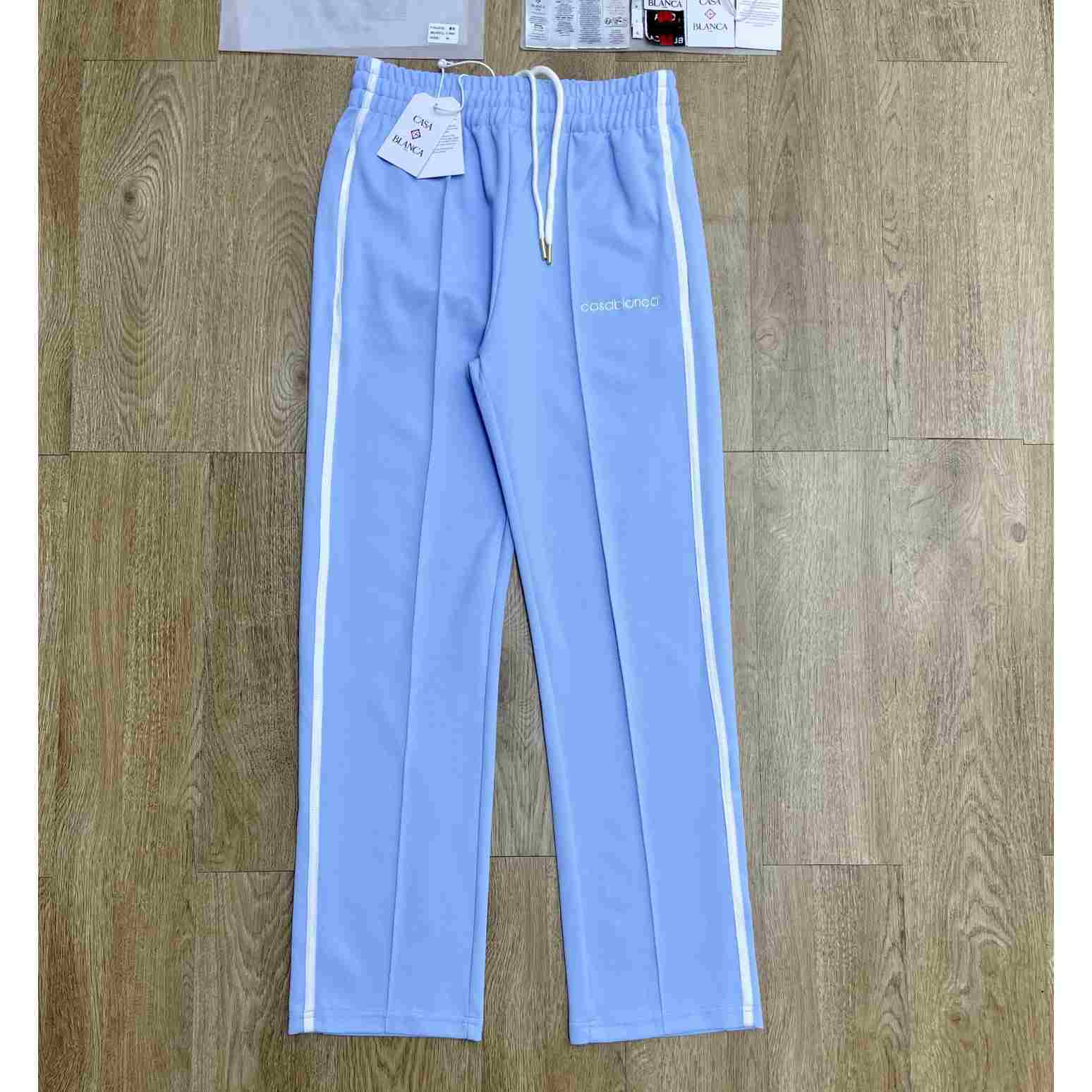 Casablanca Pale Blue Pique Track Pants C1178 - DesignerGu