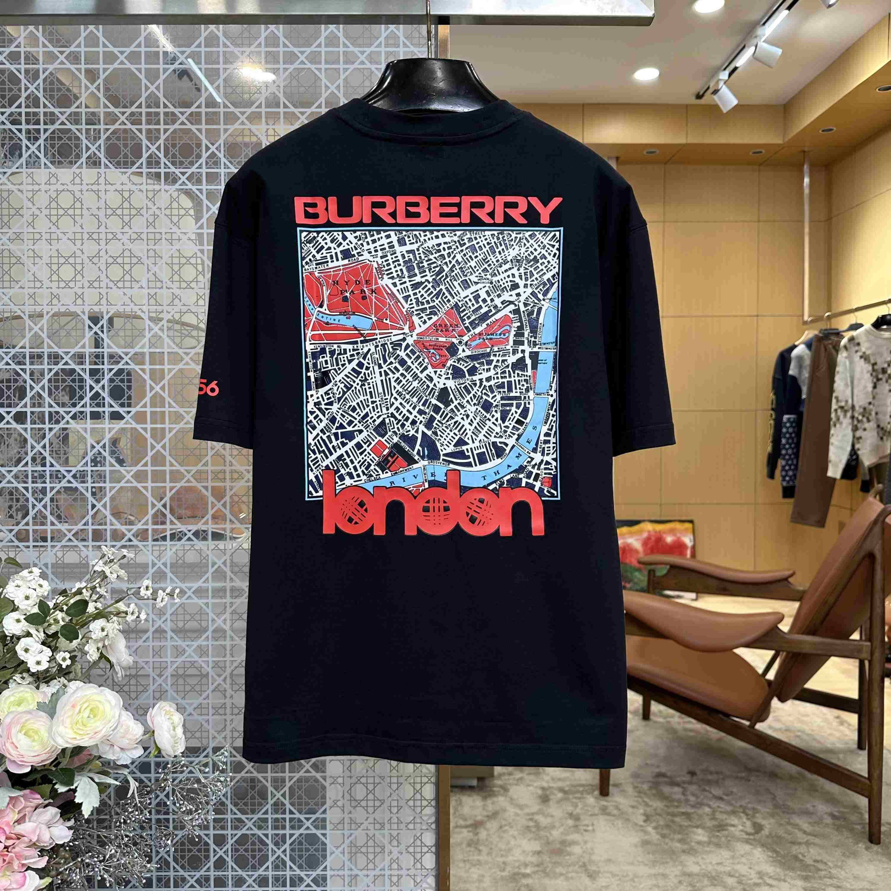 Burberry London Map Cotton T-shirt - DesignerGu