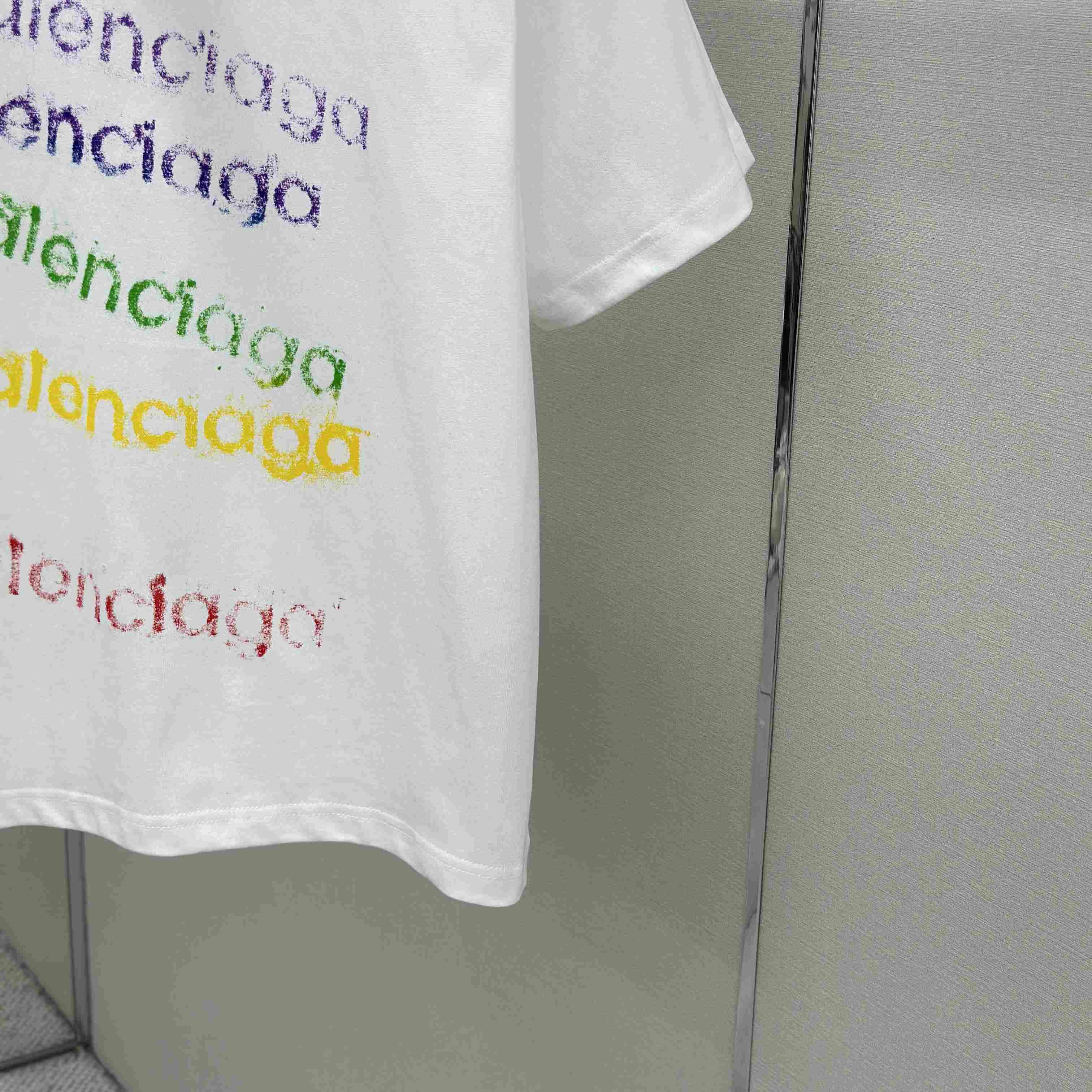 Balenciaga Logo Cotton Jersey T-shirt  - DesignerGu