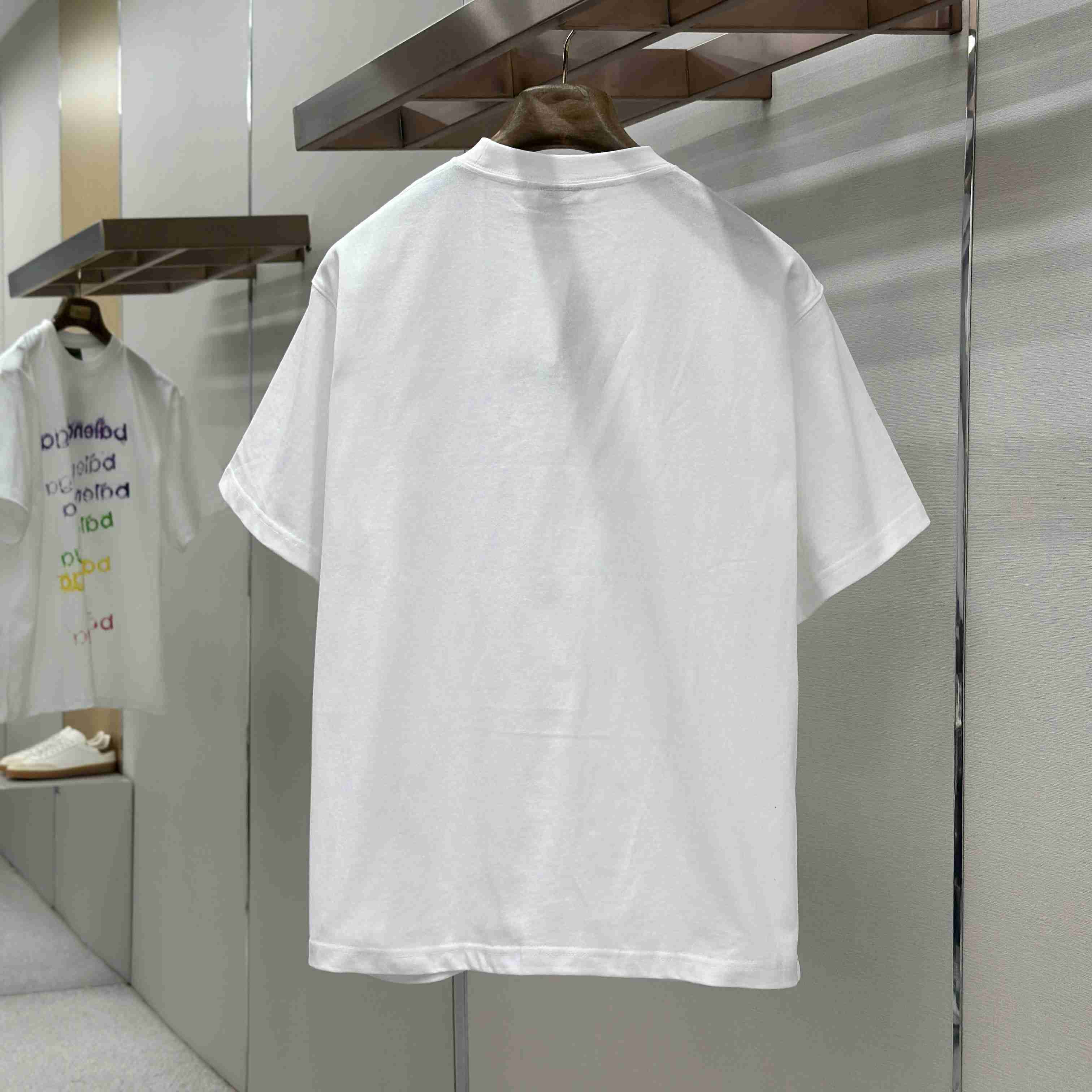 Balenciaga Logo Cotton Jersey T-shirt  - DesignerGu