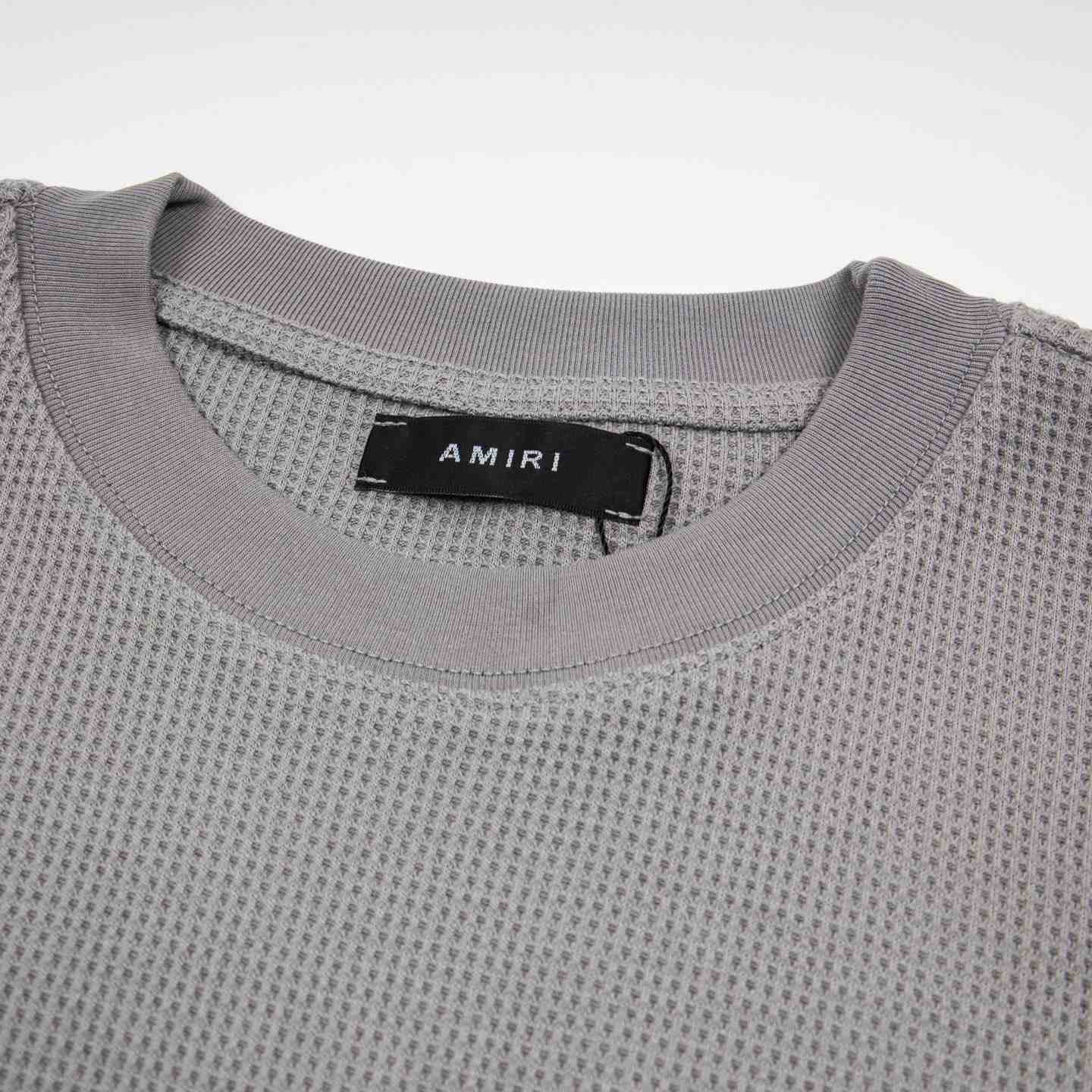 Amiri Bones Logo Embroidered Waffle Knit Cotton T-Shirt - DesignerGu