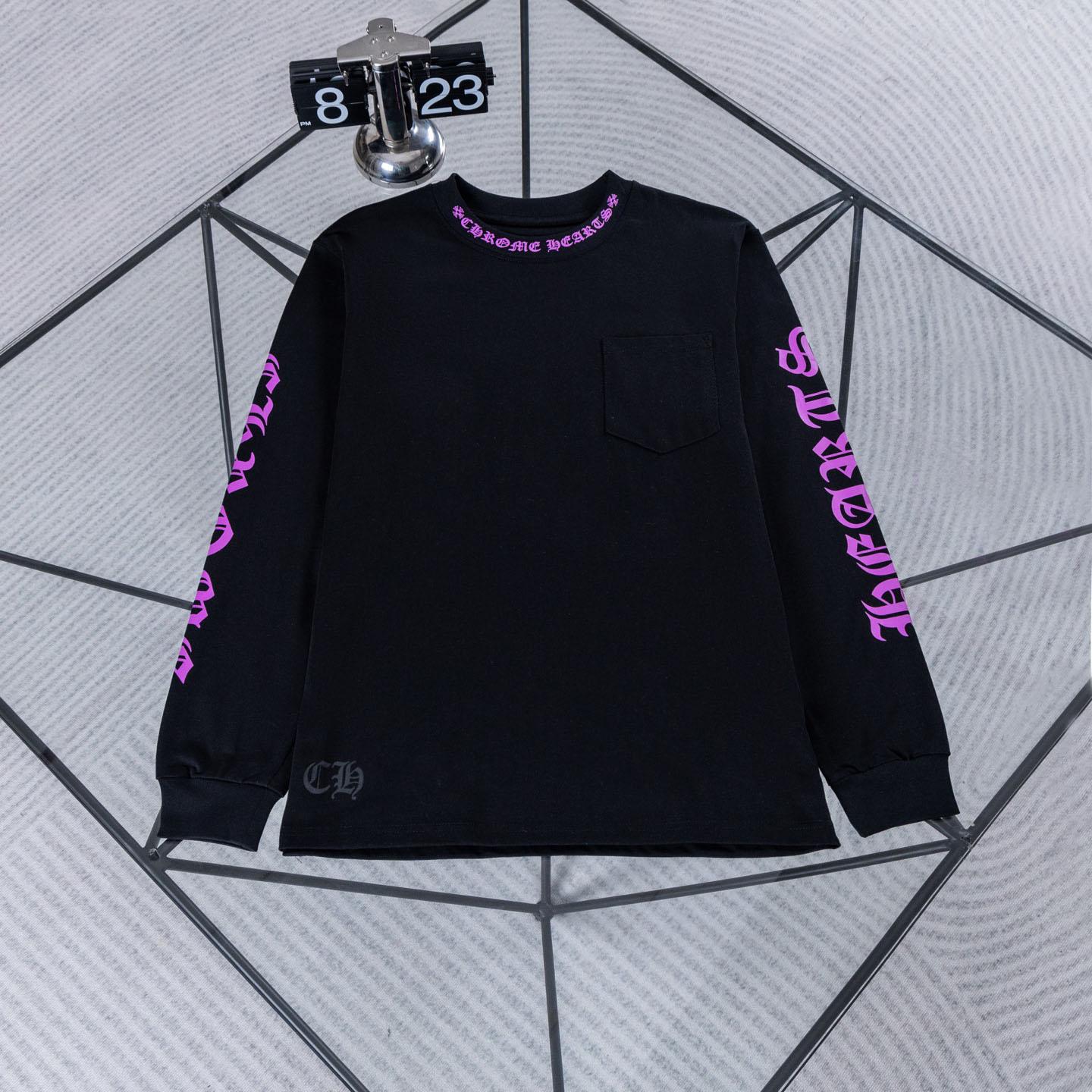 Chrome Hearts Neck Logo Long Sleeve T-Shirt  'Black' - DesignerGu