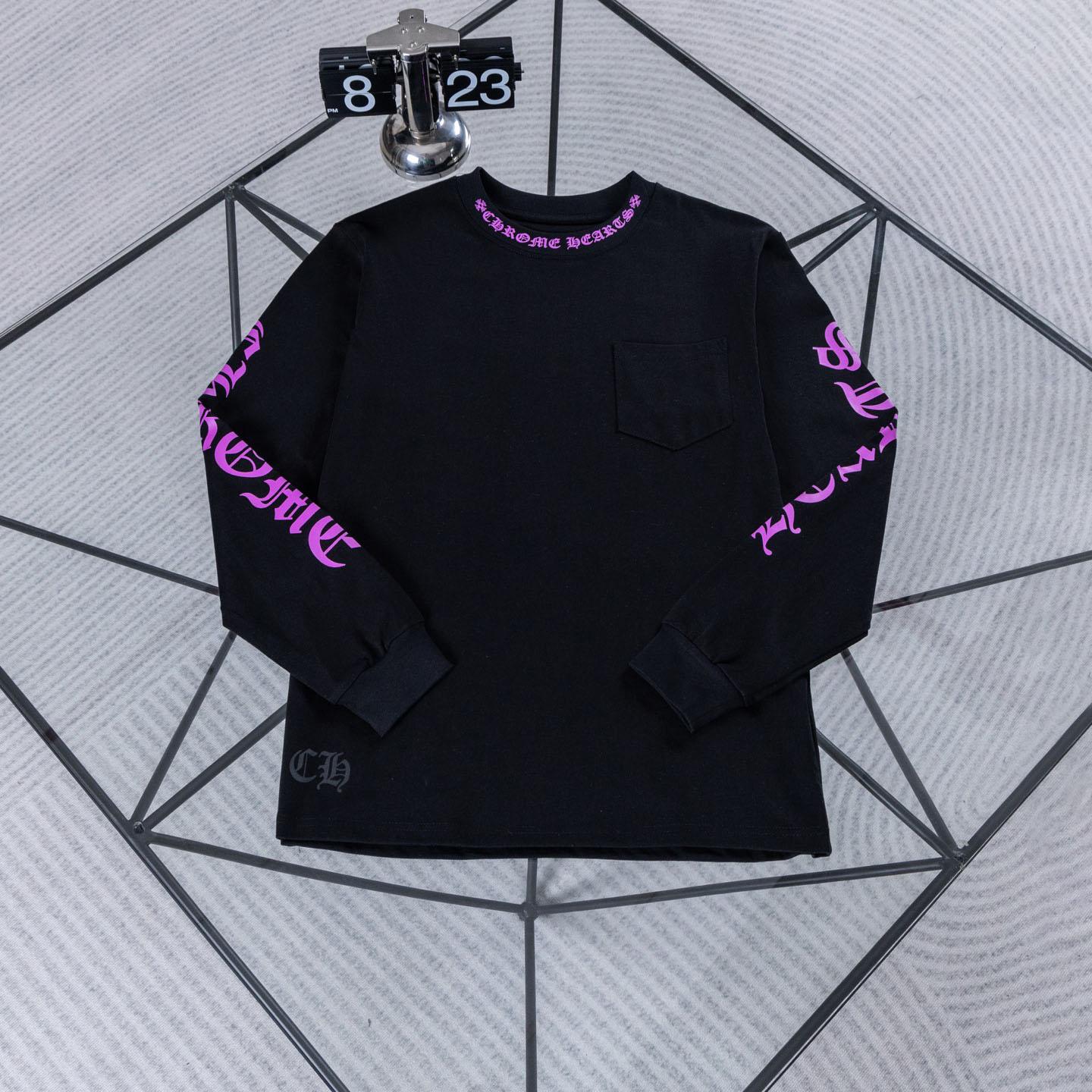 Chrome Hearts Neck Logo Long Sleeve T-Shirt  'Black' - DesignerGu