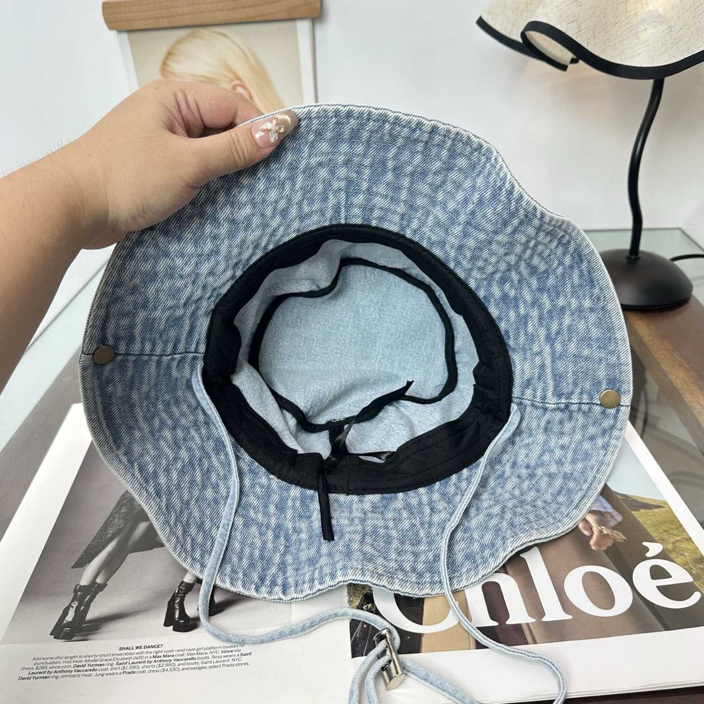 Chrome Heart Denim Bucket Hat - DesignerGu