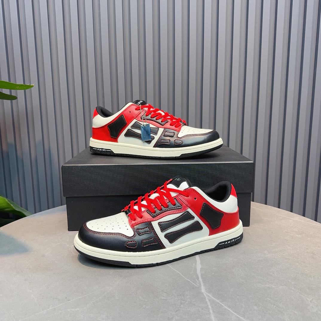 Amiri Blue & White Bandana Skel Top Low Sneakers - DesignerGu