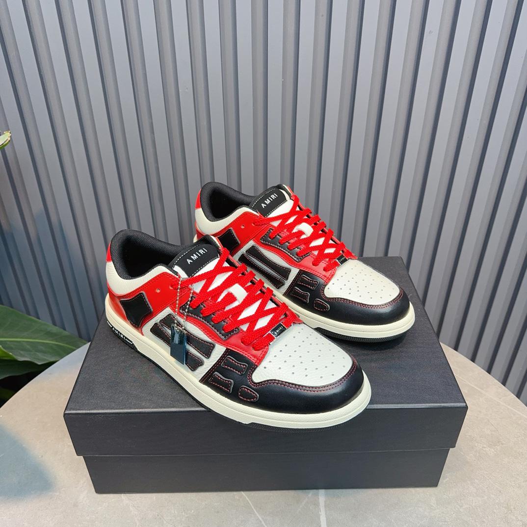 Amiri Blue & White Bandana Skel Top Low Sneakers - DesignerGu