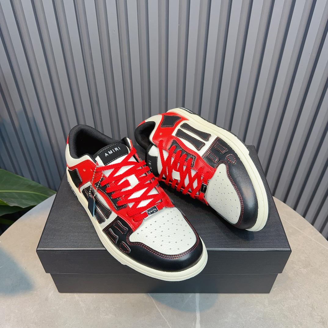 Amiri Blue & White Bandana Skel Top Low Sneakers - DesignerGu