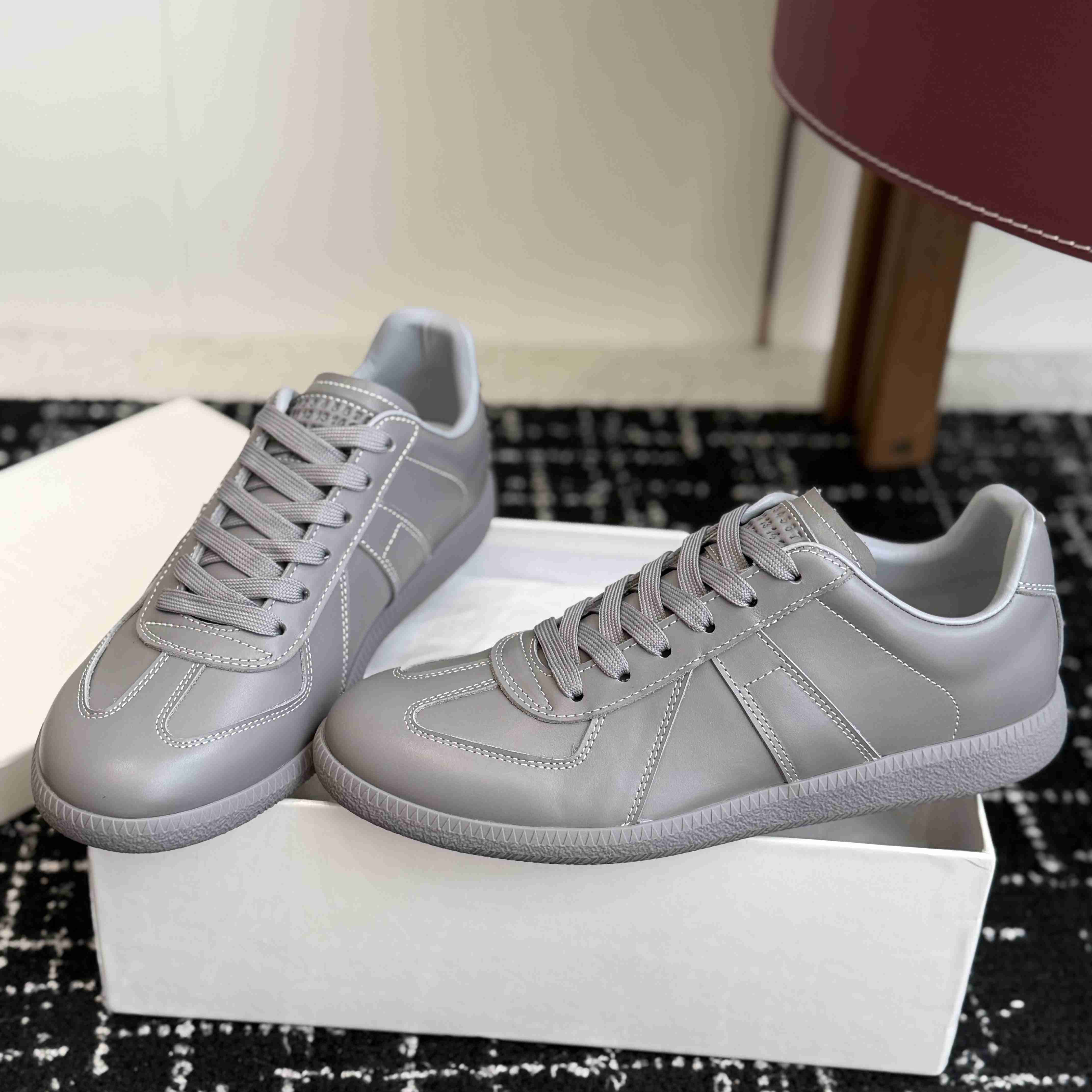 Maison Margiela Grey Reflective Replica Sneakers - DesignerGu