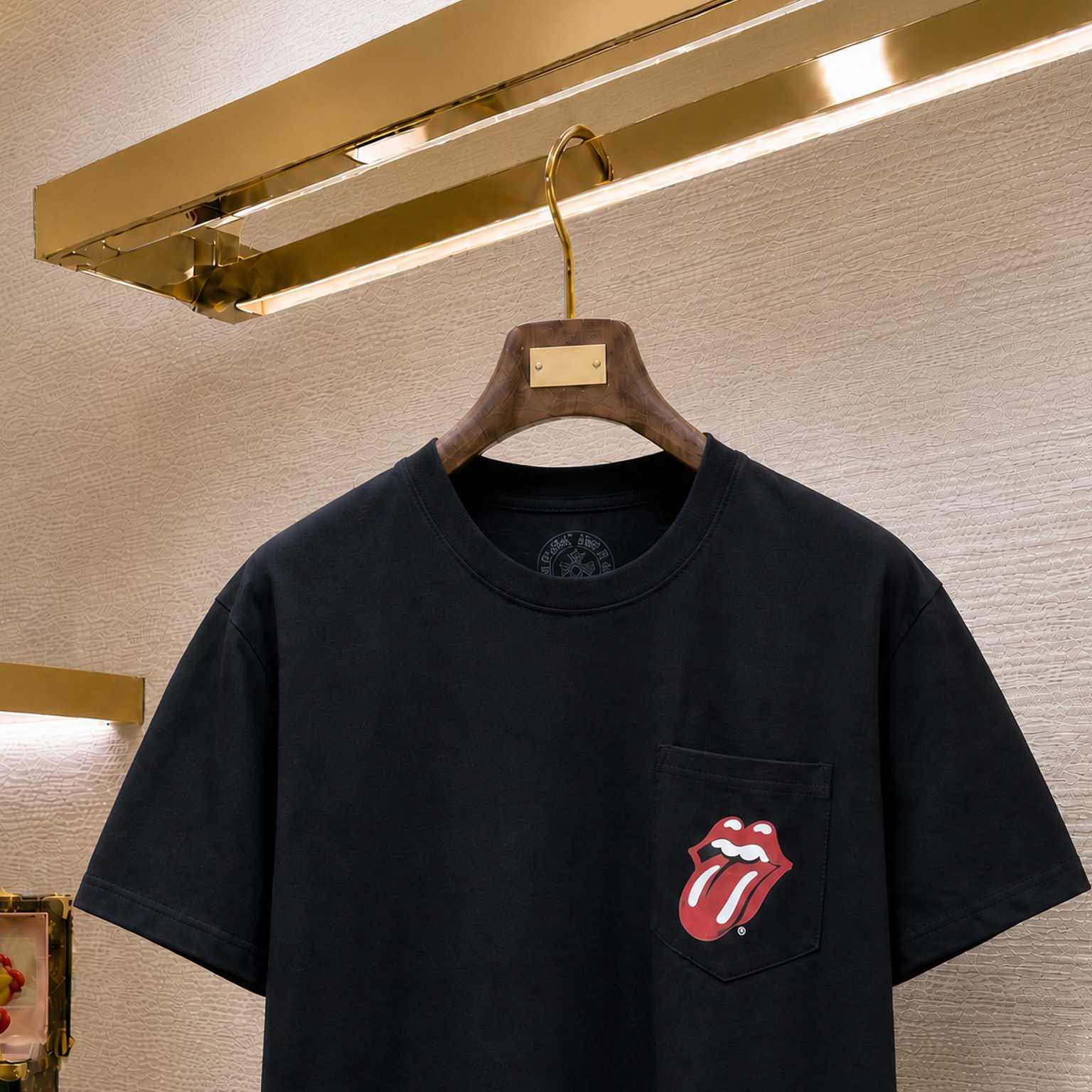 Chrome Hearts Rolling Stone Short Sleeve Tee - DesignerGu