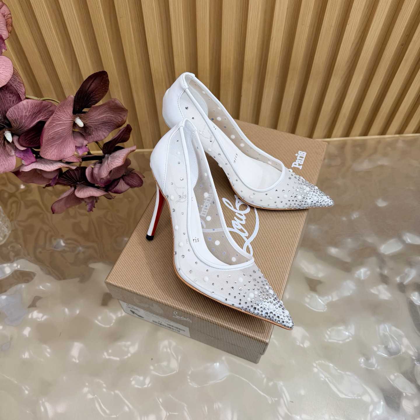 Christian Louboutin Miss Z Degrastrass Leather Pumps 100 - DesignerGu