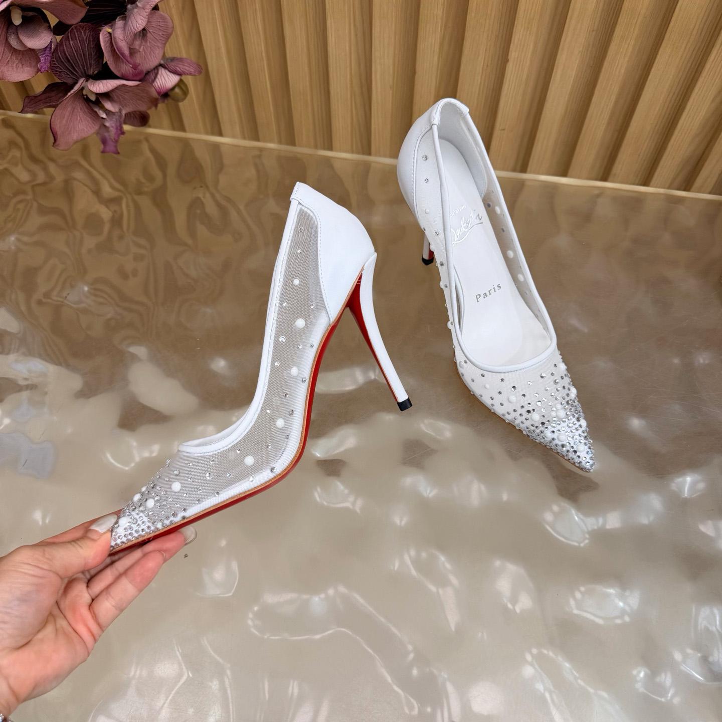 Christian Louboutin Miss Z Degrastrass Leather Pumps 100 - DesignerGu