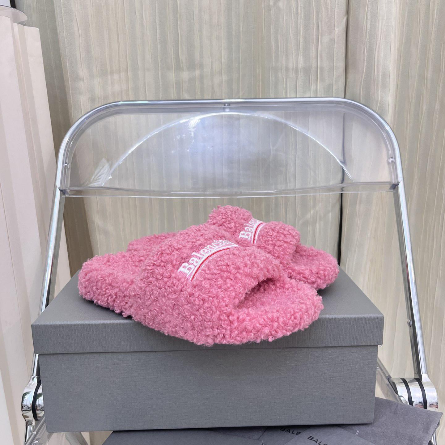 Balenciaga Furry Slide Sandals - DesignerGu