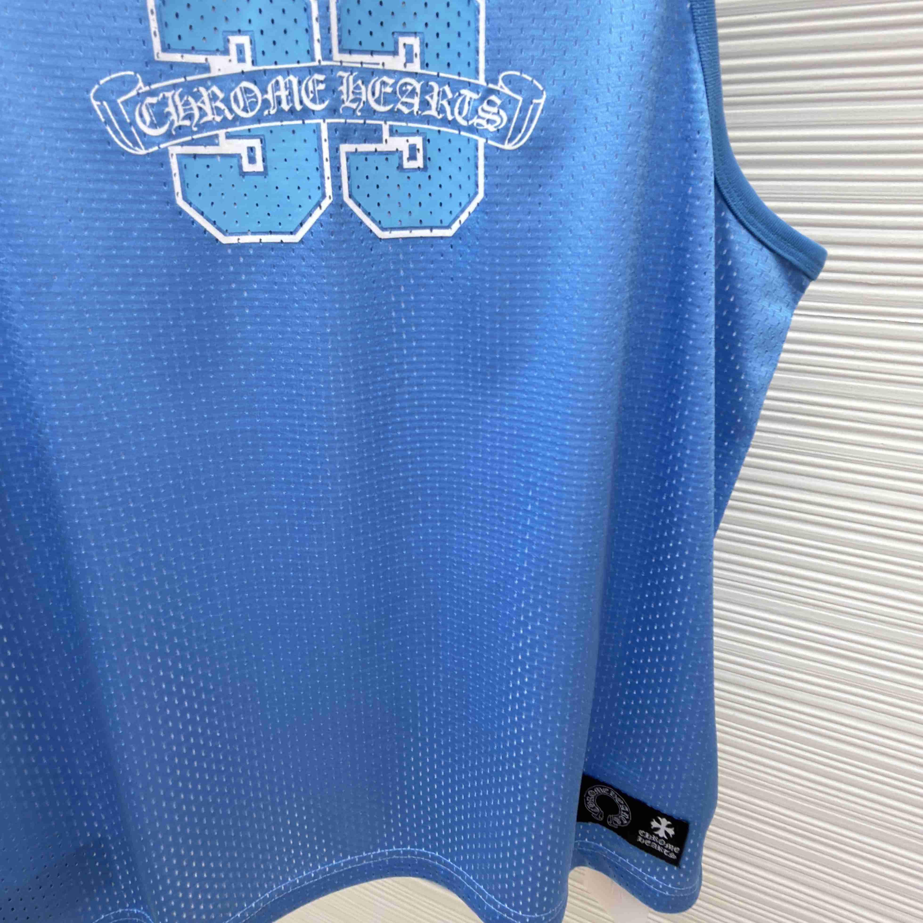 Chrome Hearts Mesh Reversible Jersey Blue Tank Top - DesignerGu
