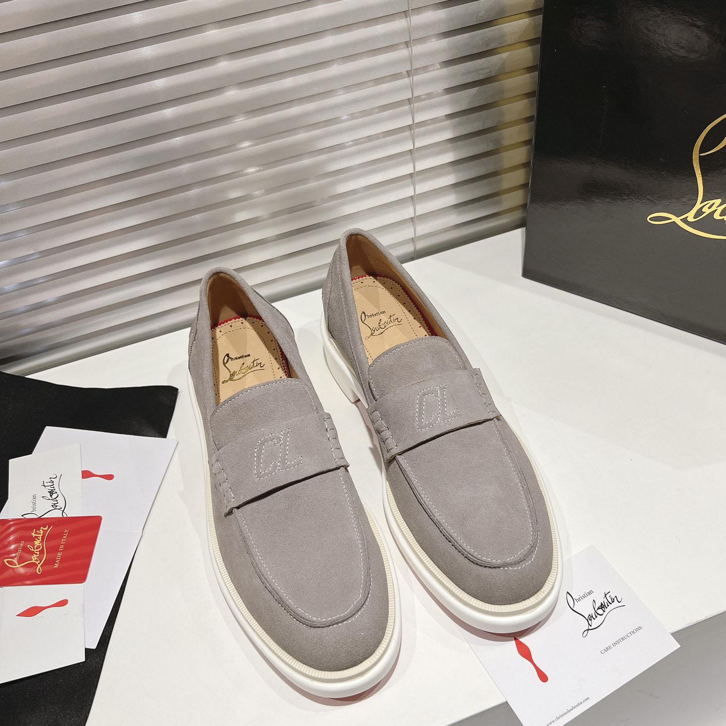 Christian Louboutin Urbino Moc  Leather  Loafers - DesignerGu