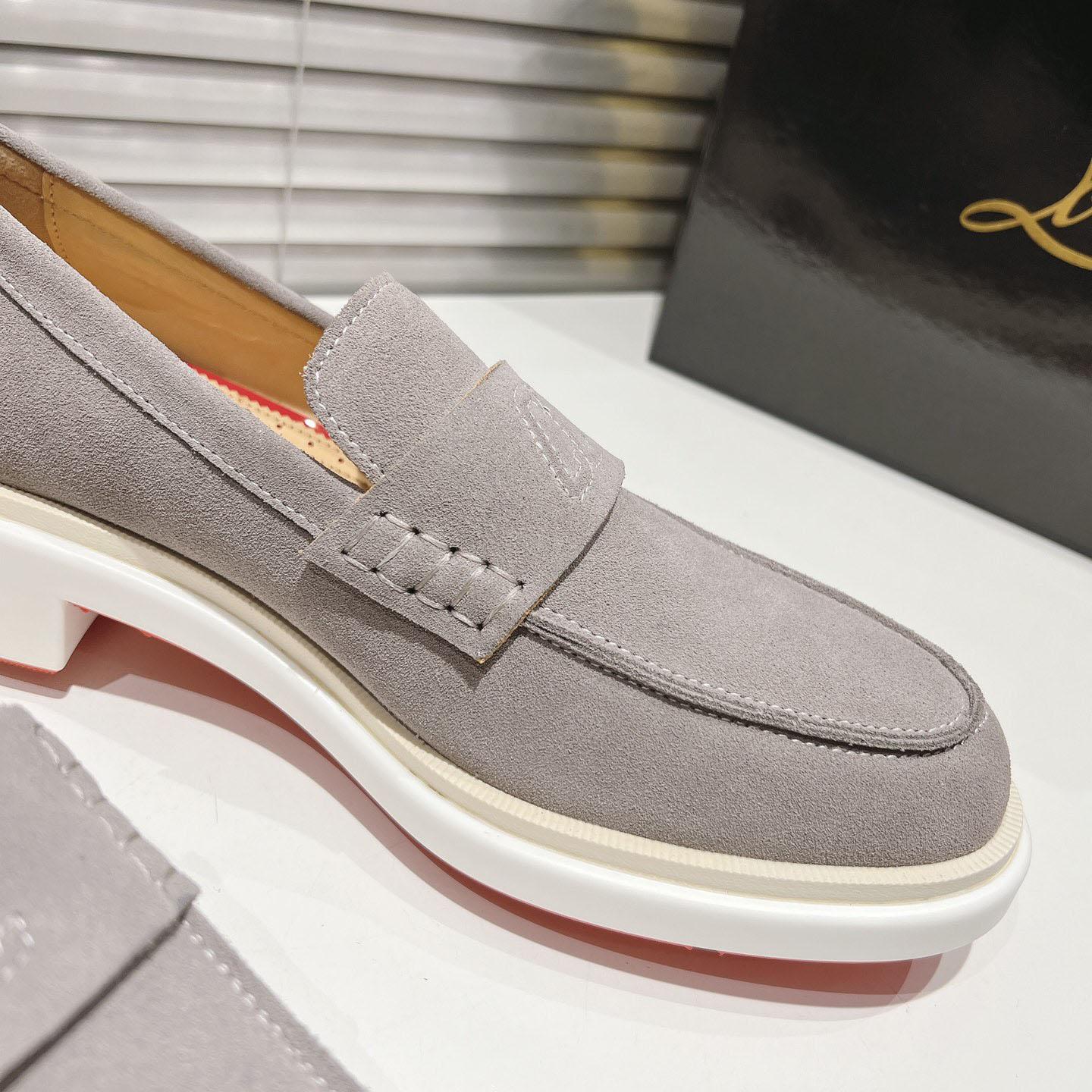 Christian Louboutin Urbino Moc  Leather  Loafers - DesignerGu