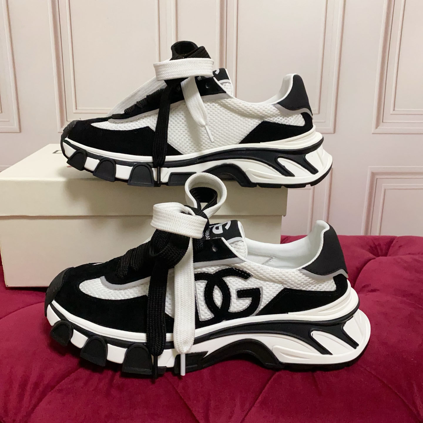 Dolce & Gabbana DG Country Road Nylon And Leather Sneakers - DesignerGu