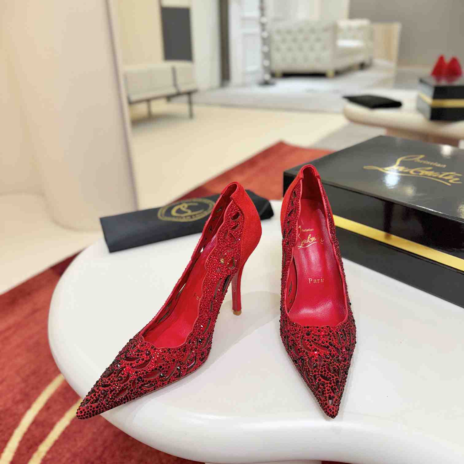 Christian Louboutin Lasera Strass Pump 100 mm  - DesignerGu