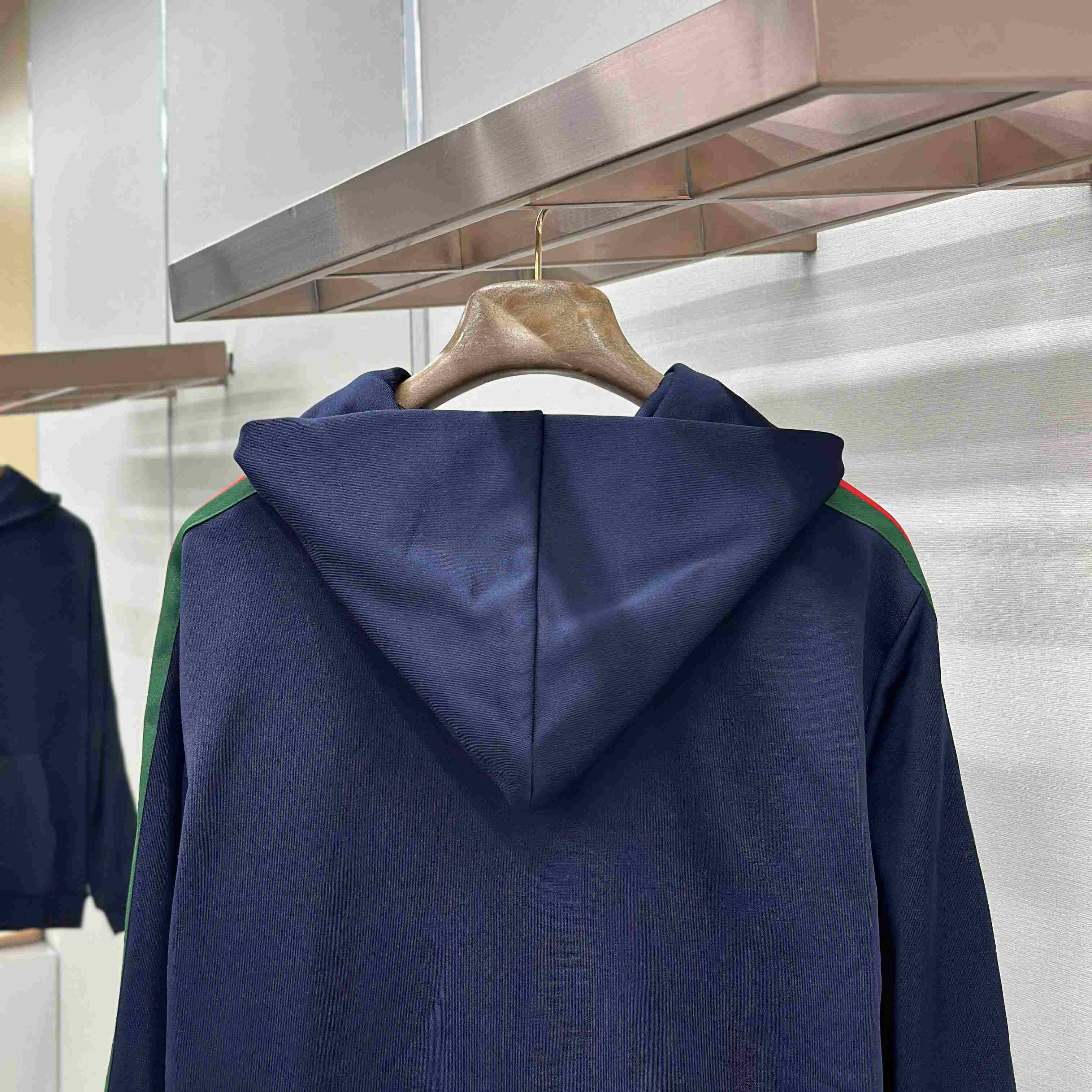 Gucci Silk Cotton Jersey Zip Jacket With Web - DesignerGu