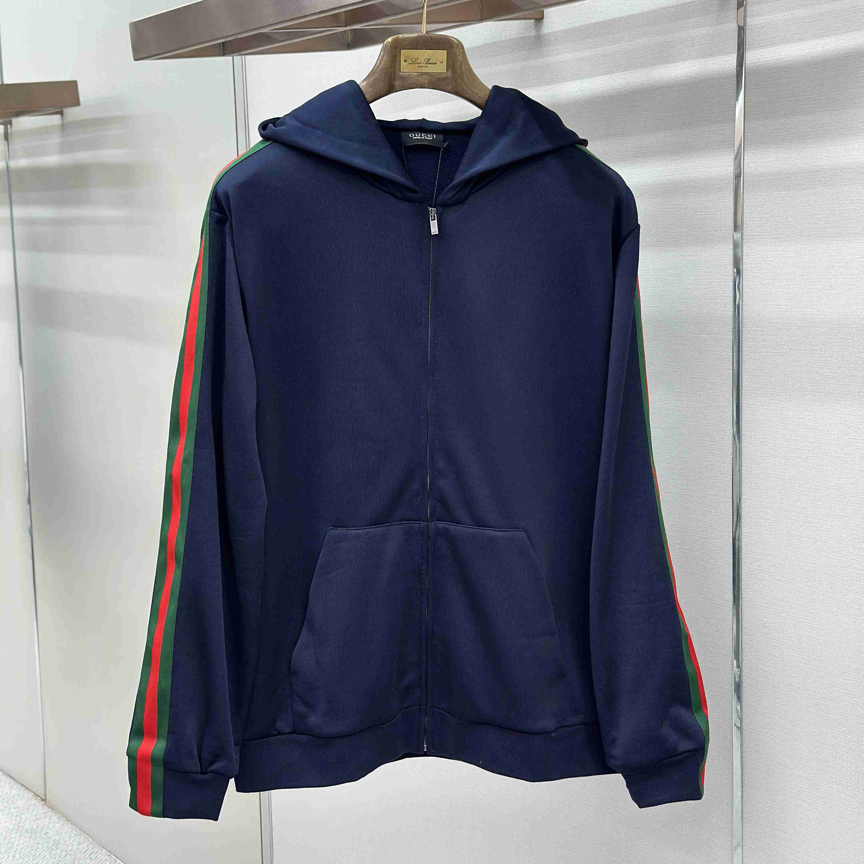 Gucci Silk Cotton Jersey Zip Jacket With Web - DesignerGu